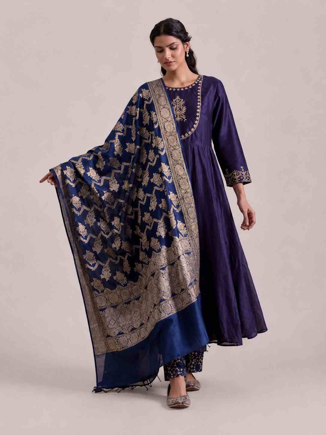 Navy Blue Drape