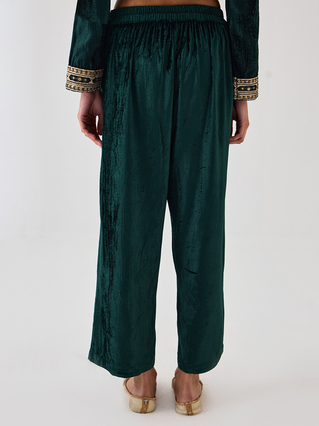 Green velvet Trouser