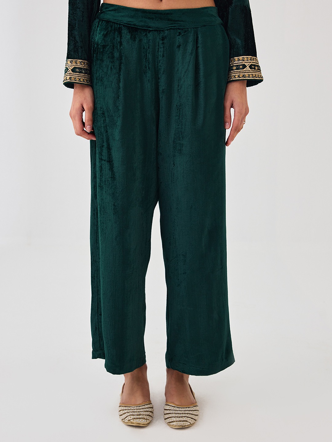 Green velvet Trouser
