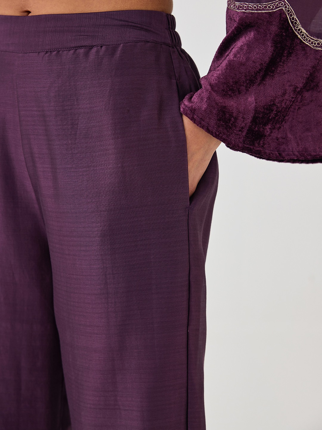 Purple Straight Trouser