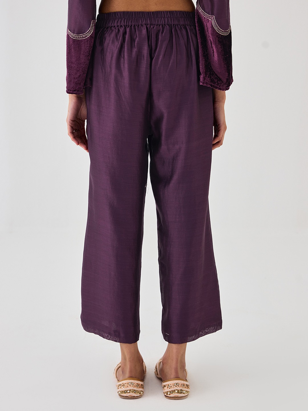 Purple Straight Trouser