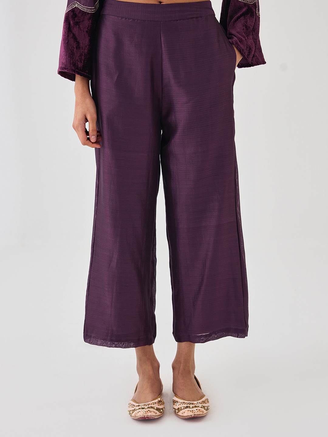 Purple Straight Trouser