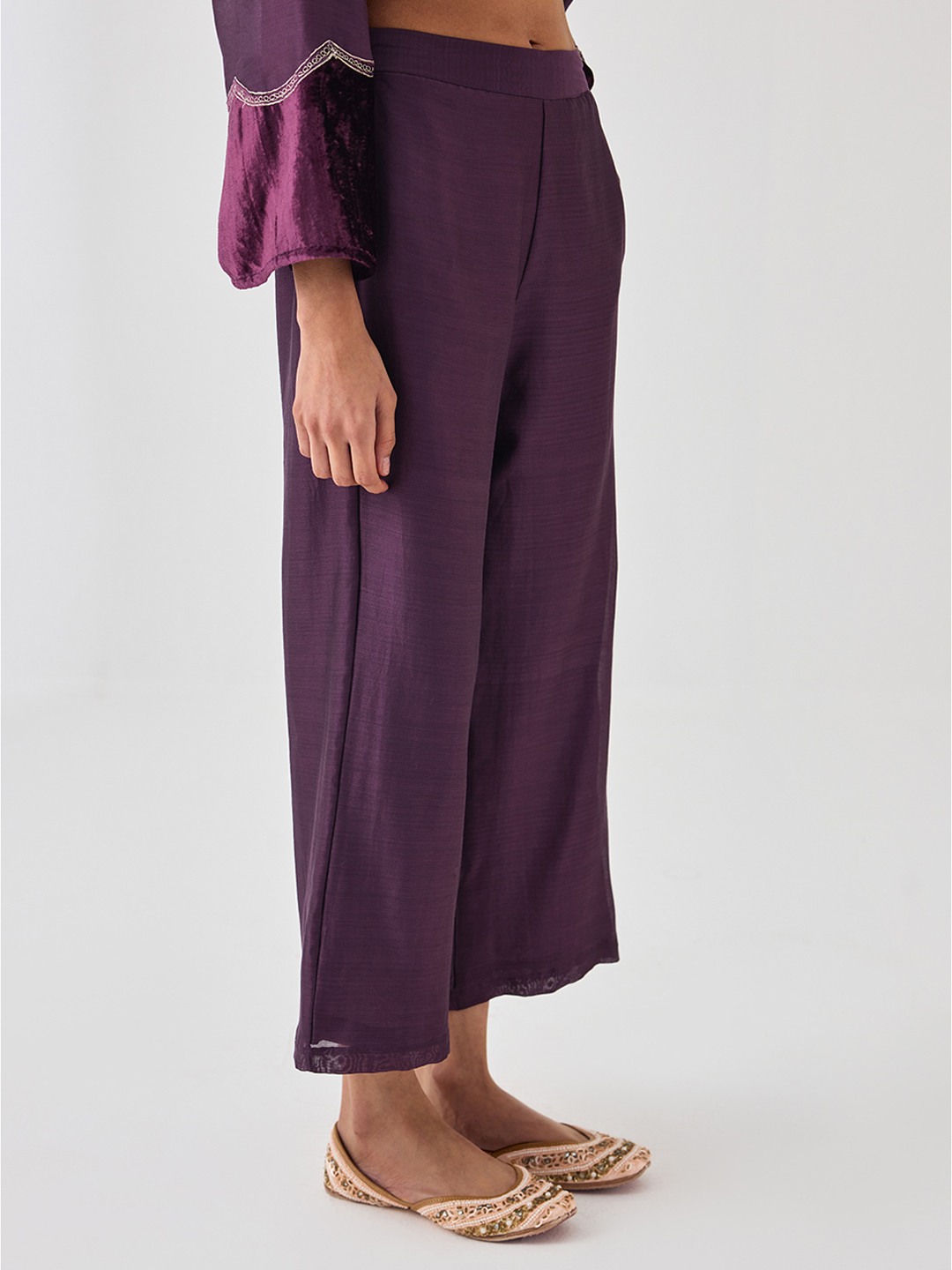 Purple Straight Trouser