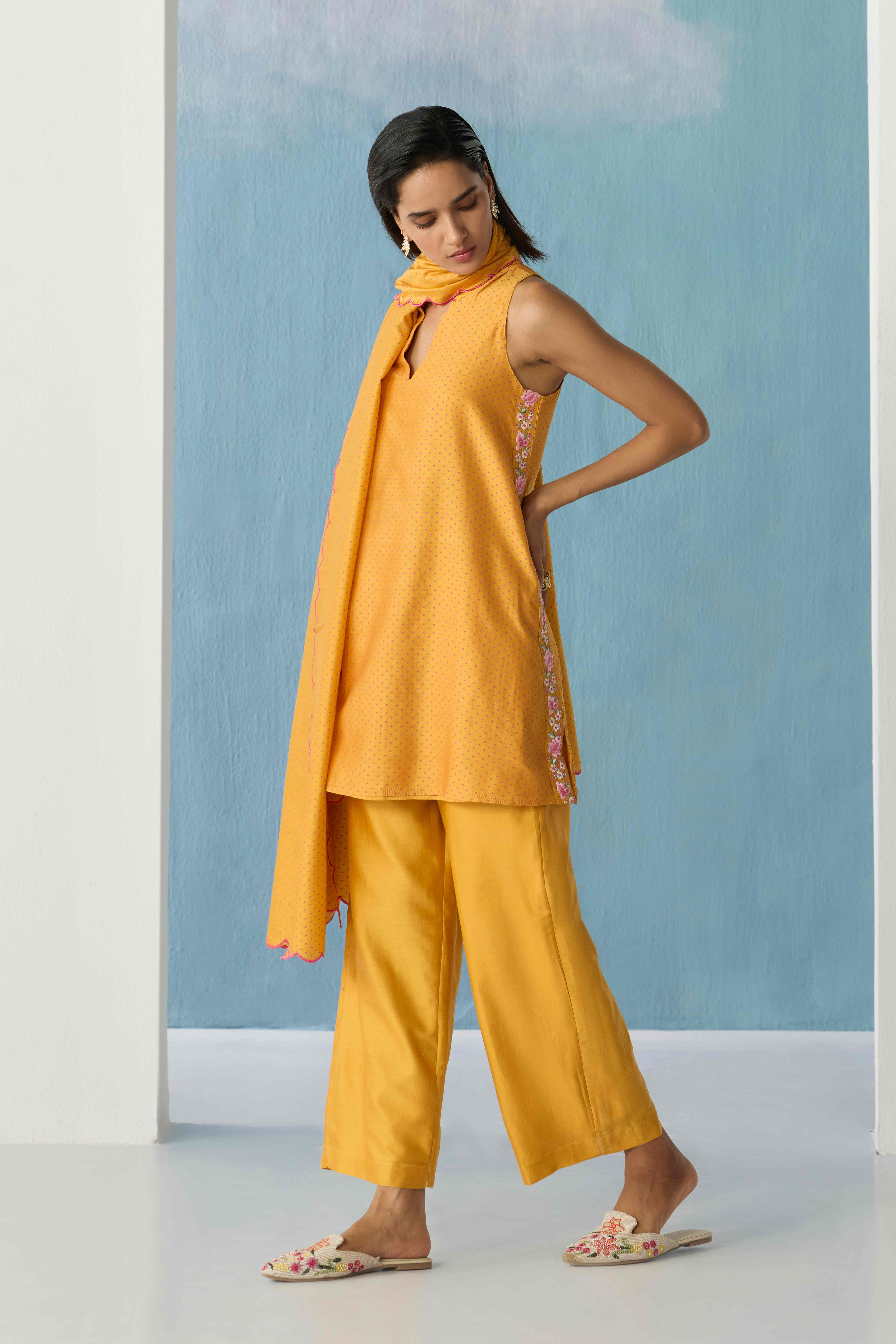 Mustard Gold Rosa Drape