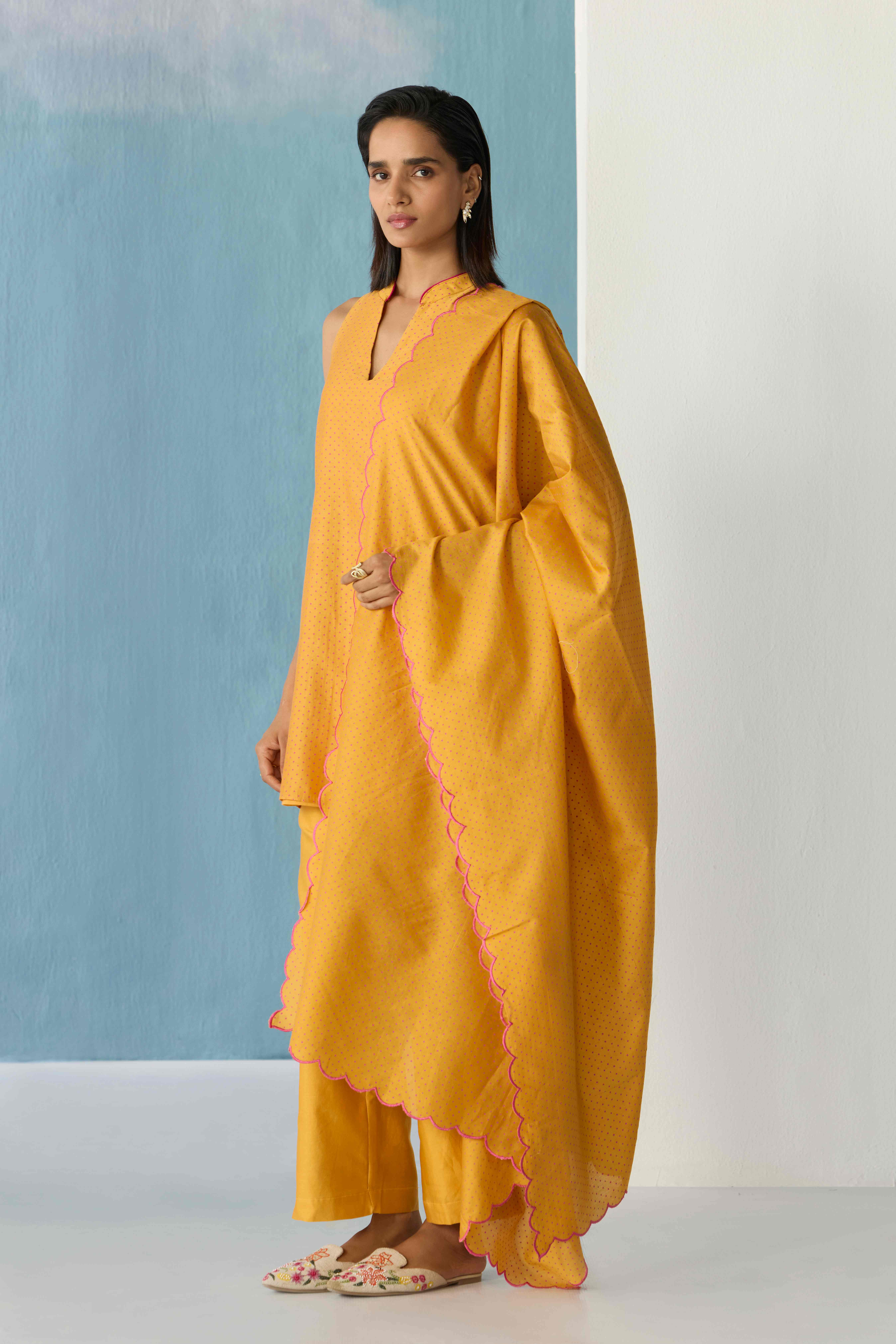 Mustard Gold Rosa Drape