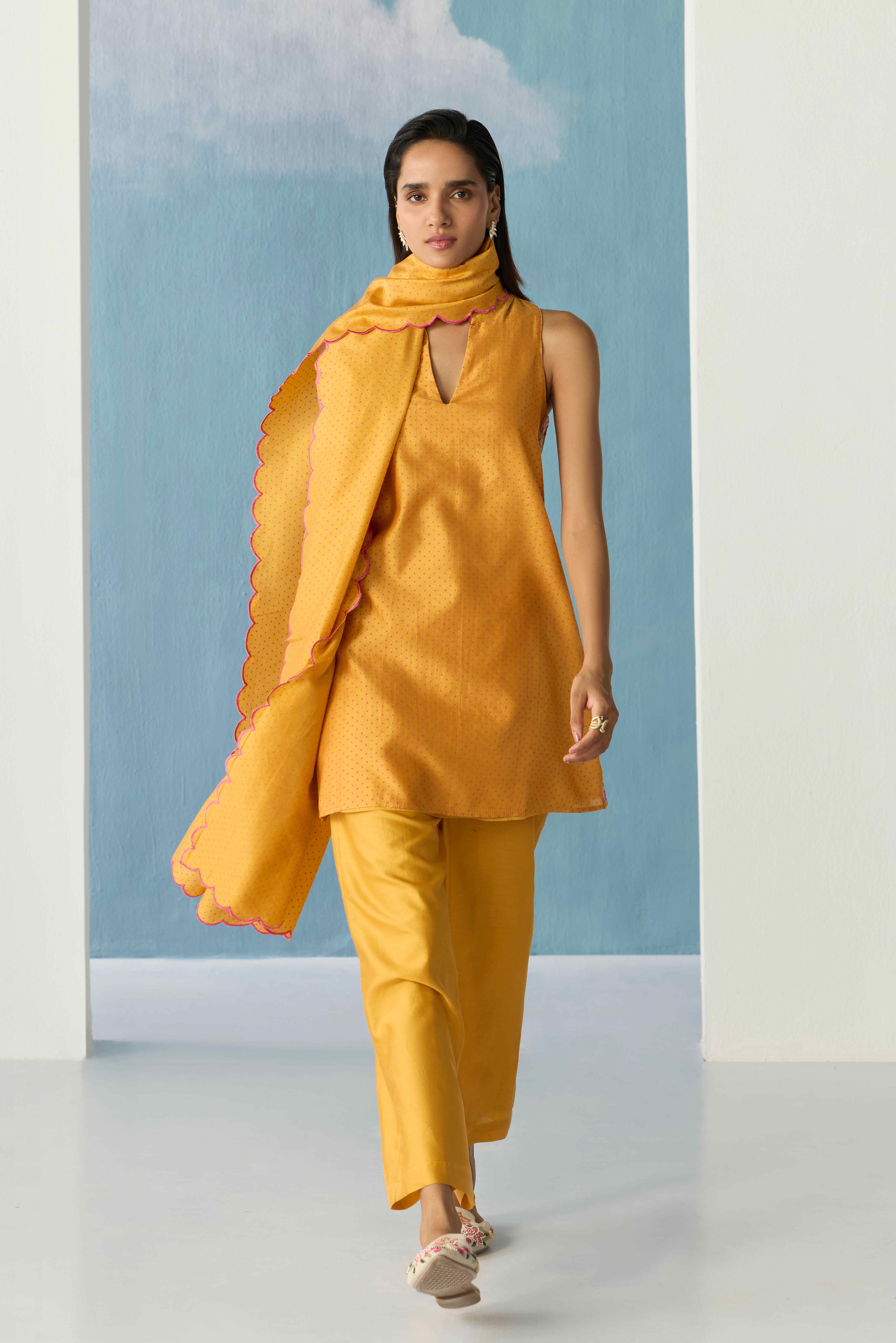 Mustard Gold Rosa Drape