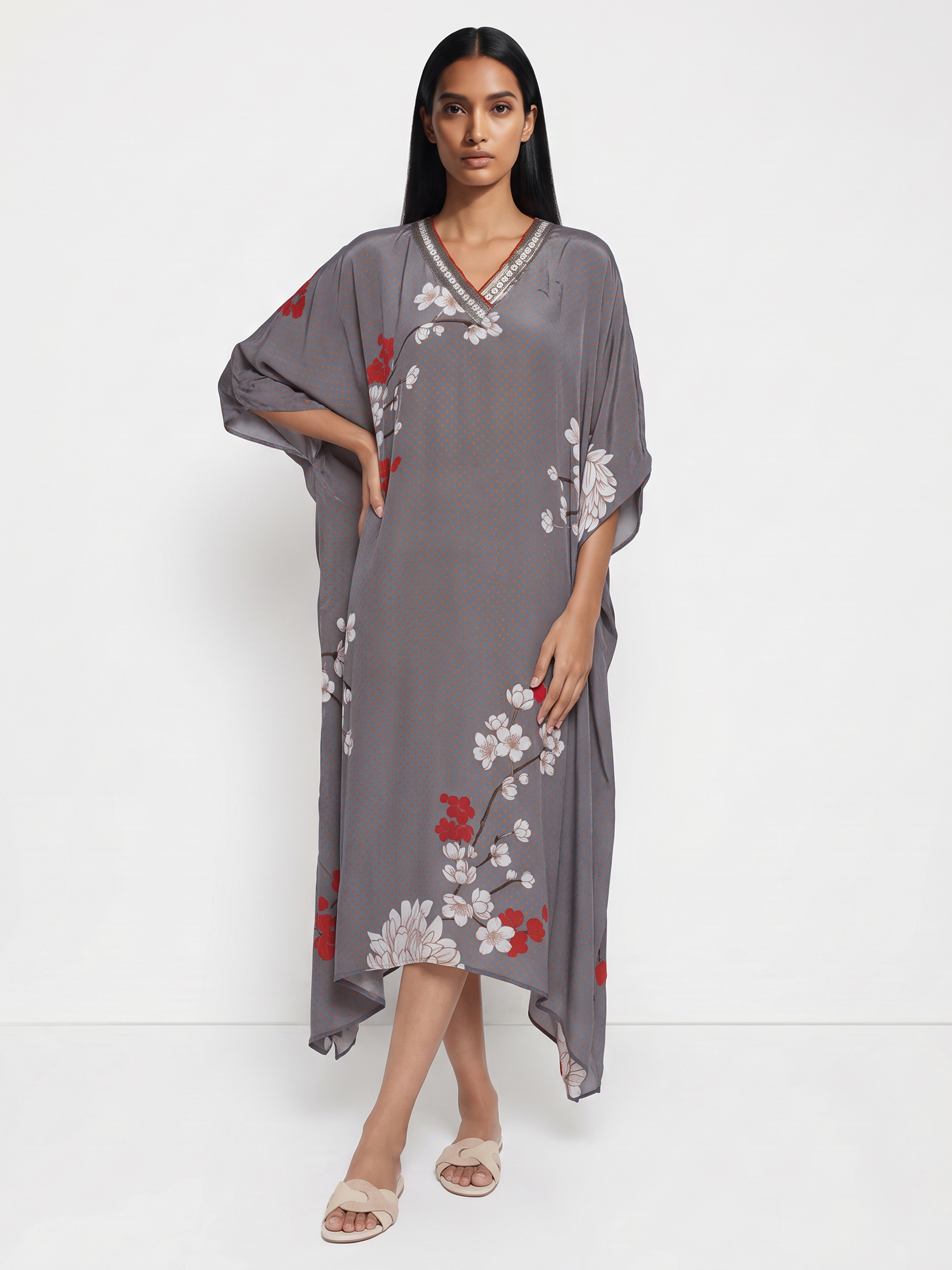 Grey Printed Kurta