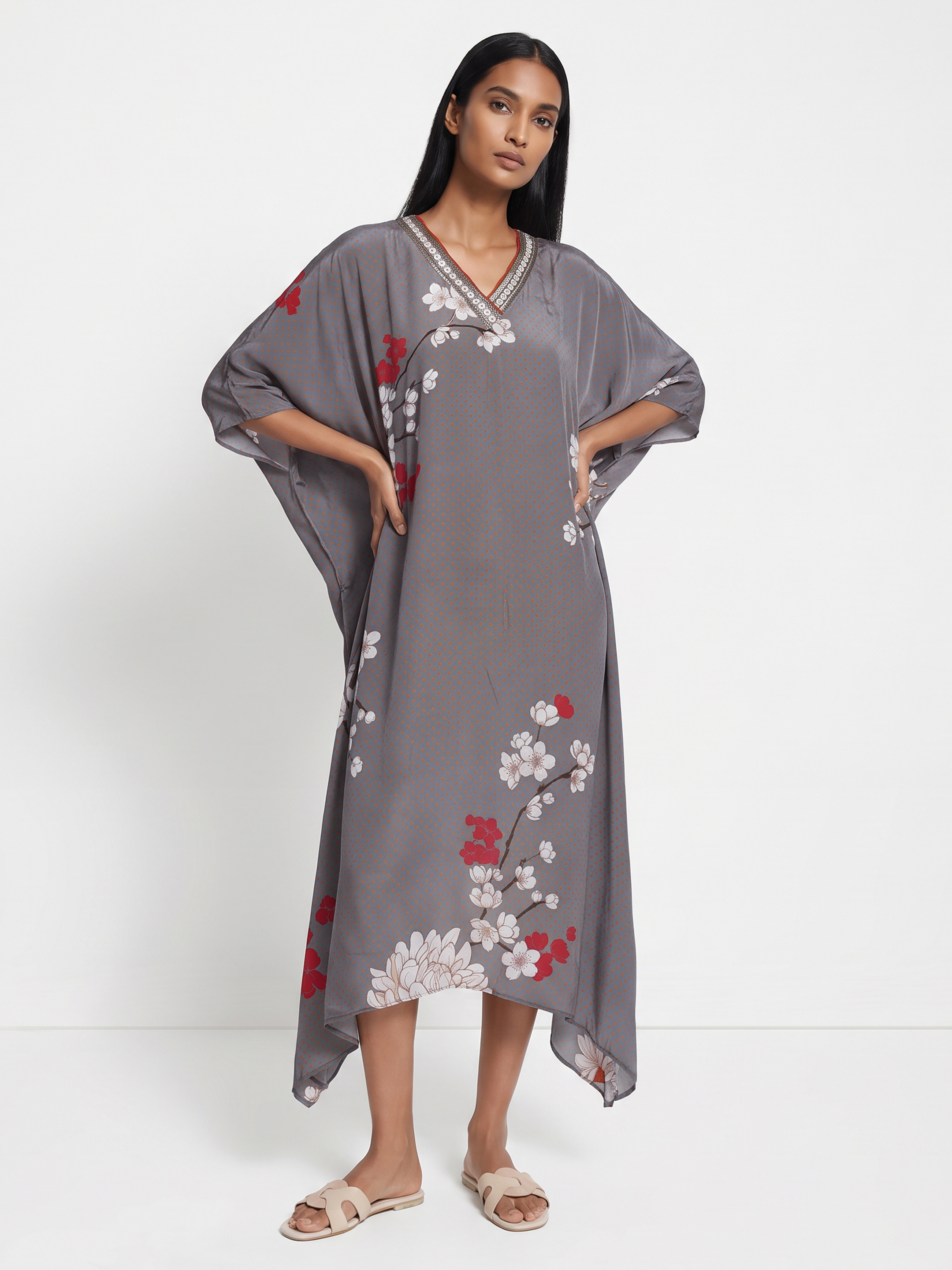 Grey Printed Kurta