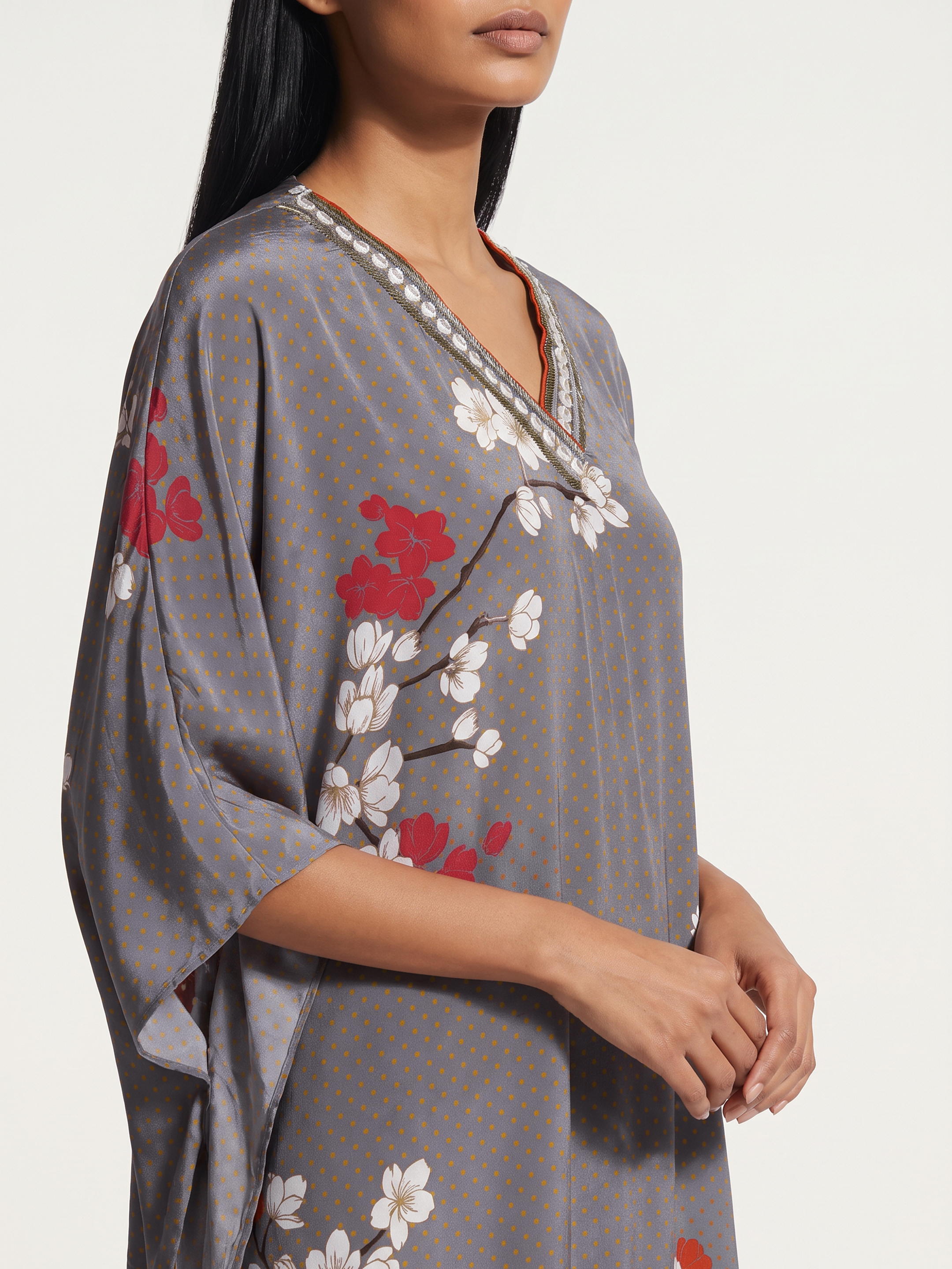 Grey Printed Kurta