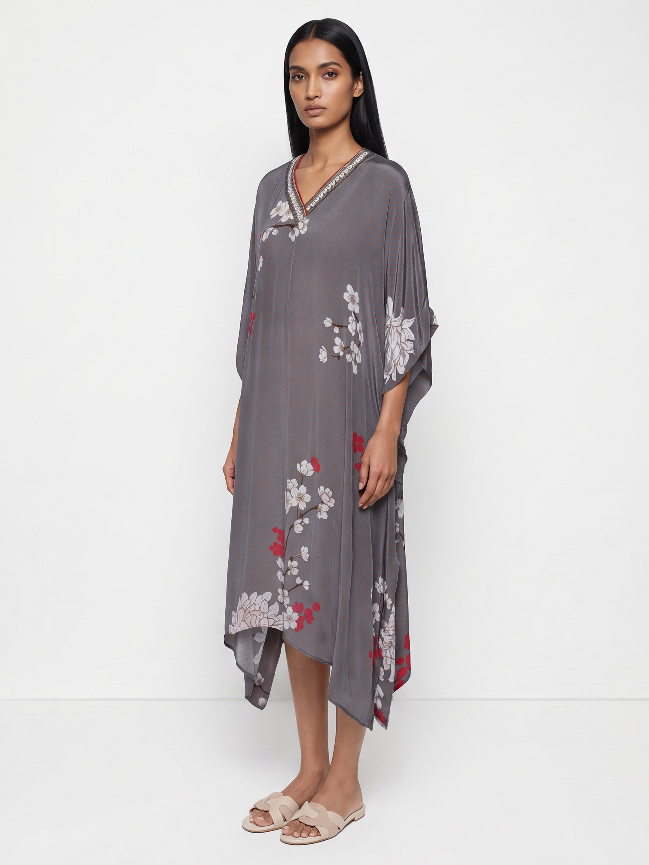Grey Printed Kurta