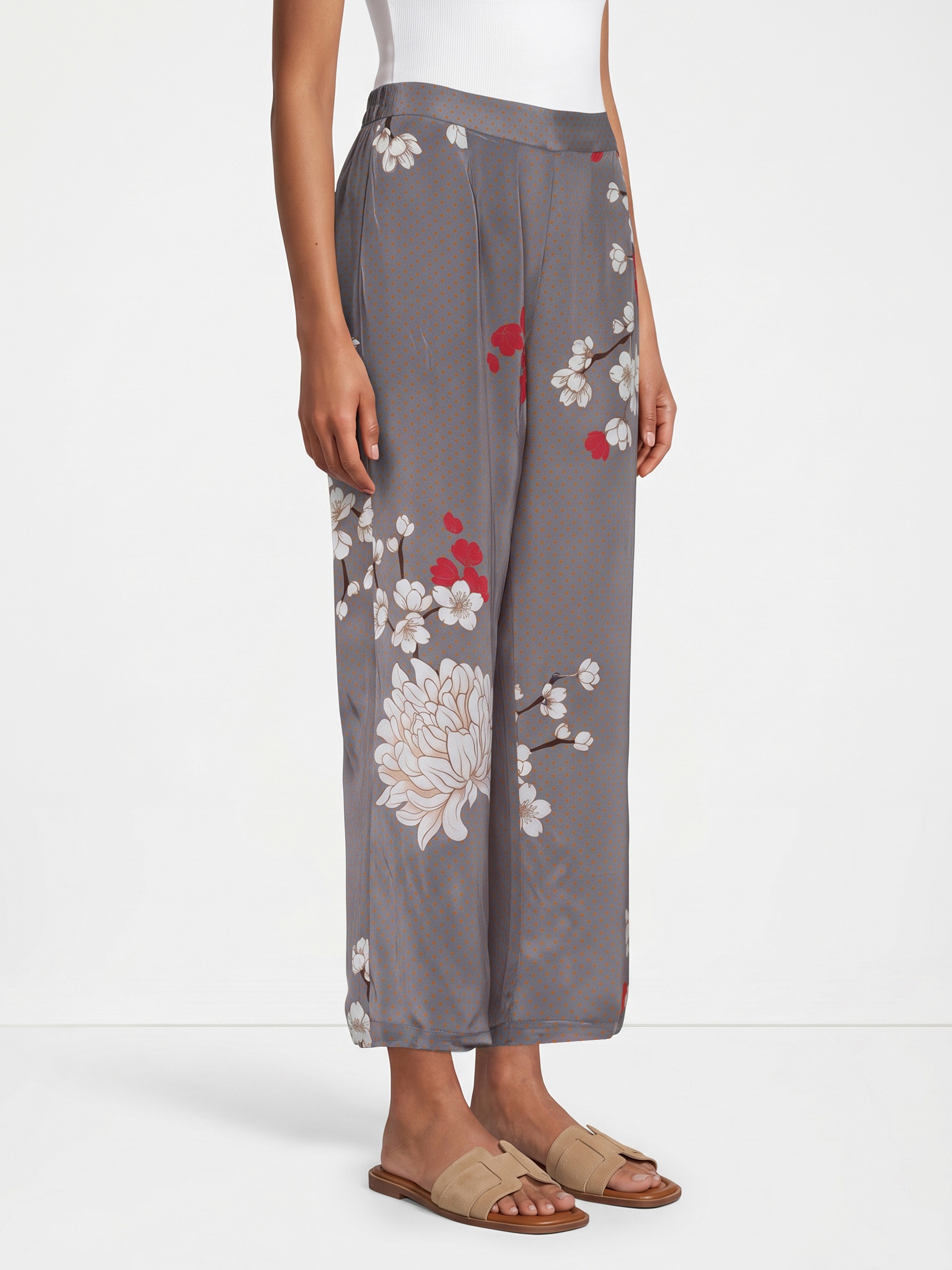 Grey Printed Trouser