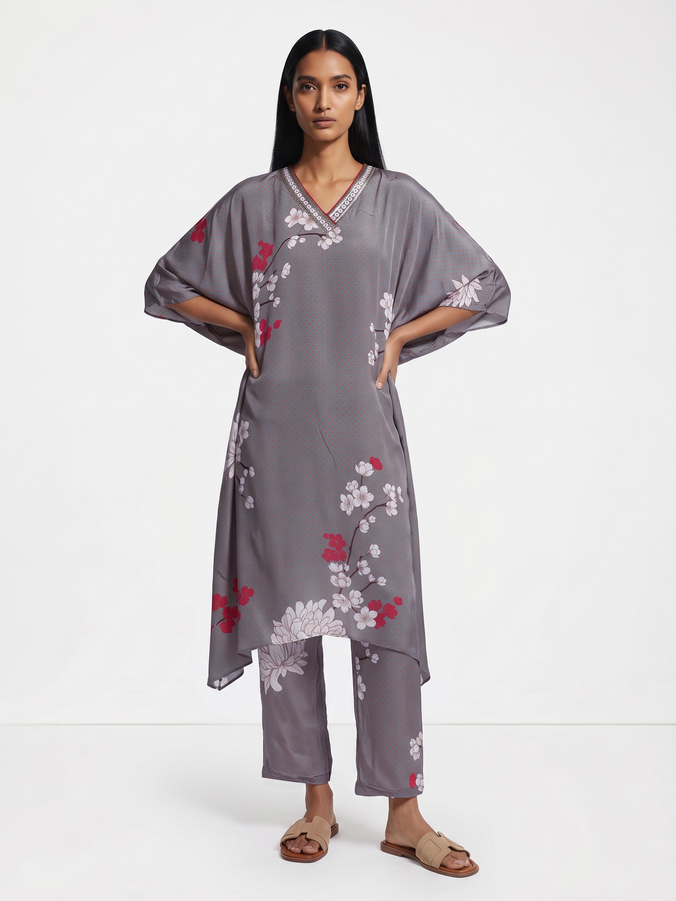 Grey Printed Trouser