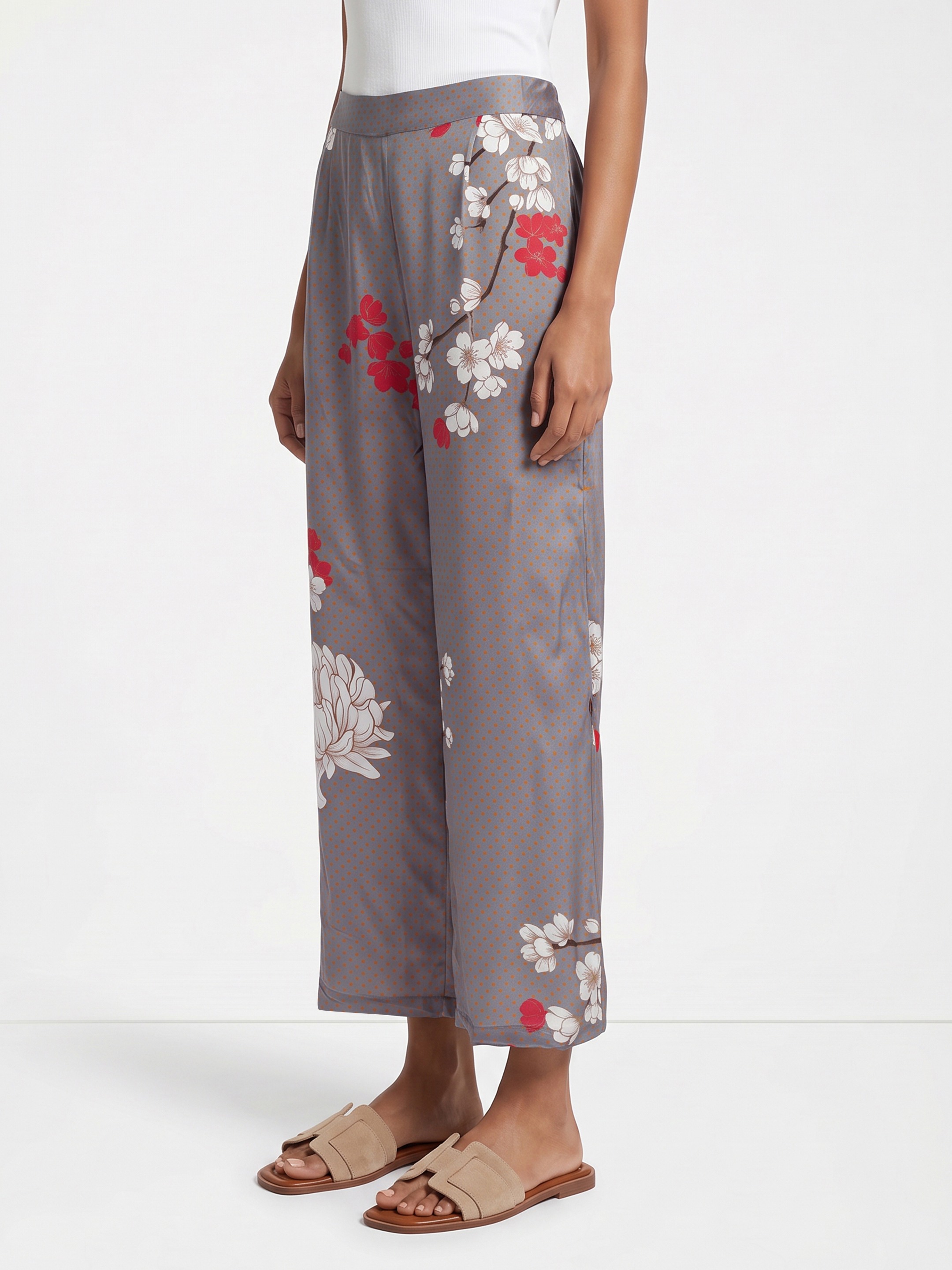 Grey Printed Trouser