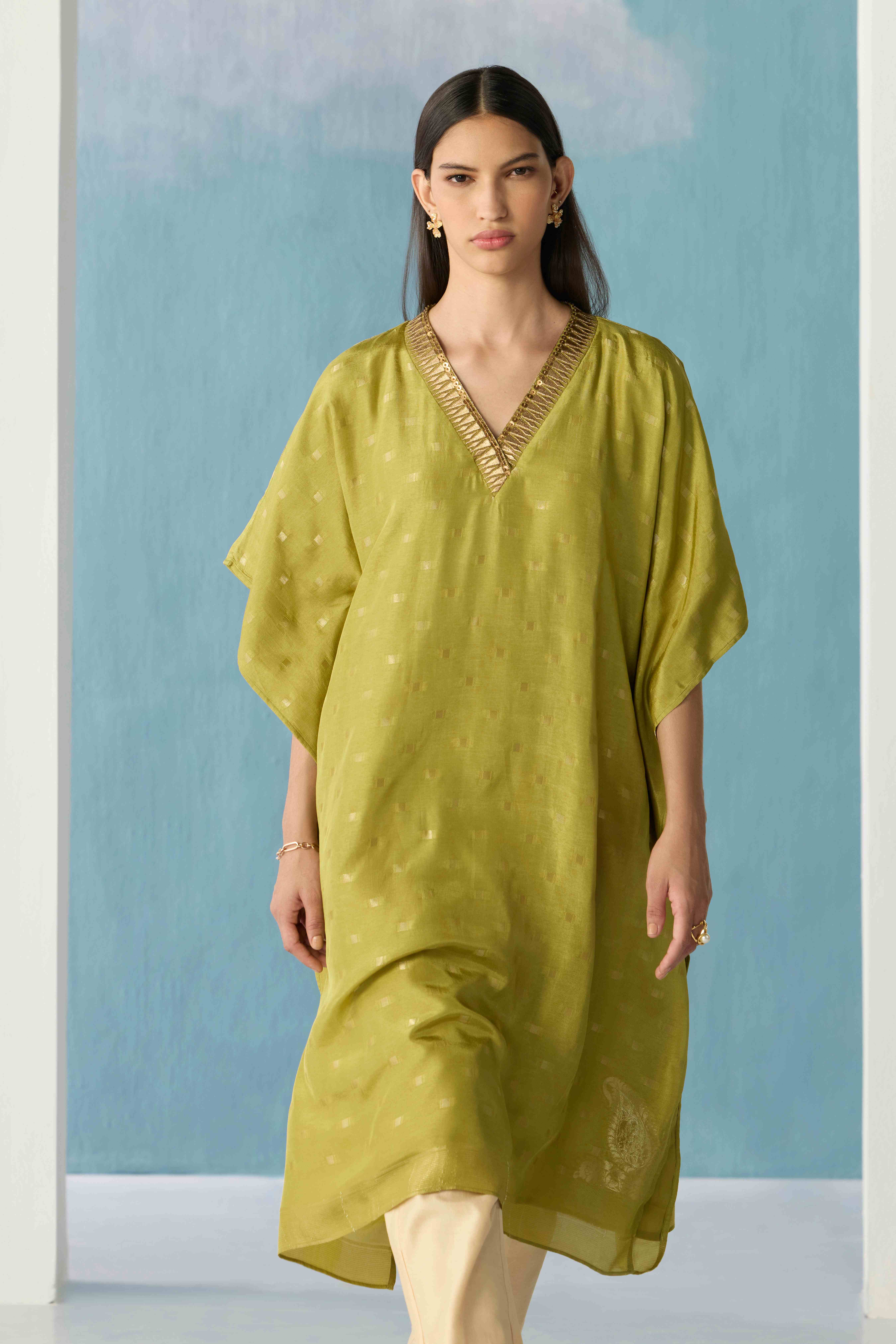 Moss Banaras kurta