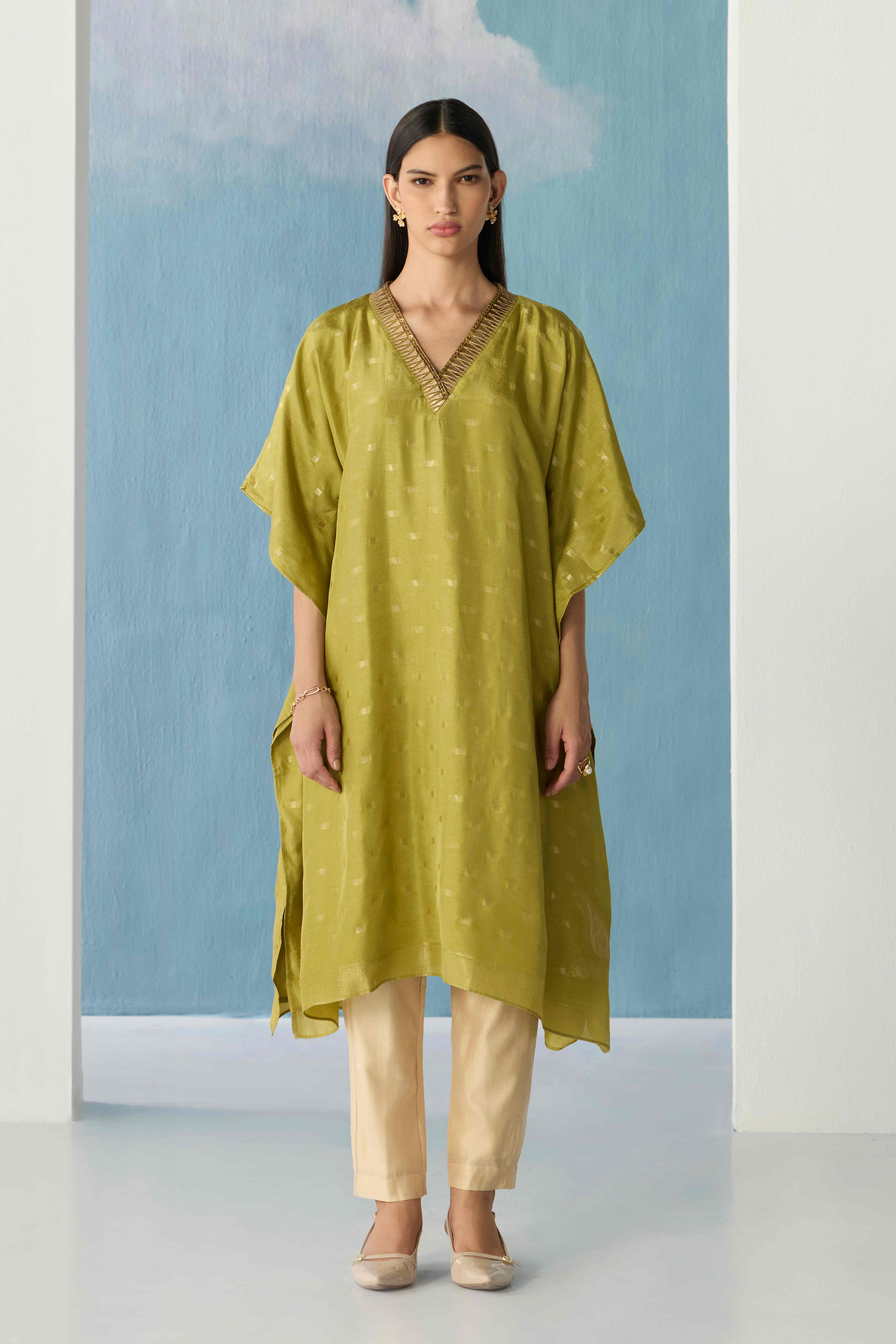 Moss Banaras kurta