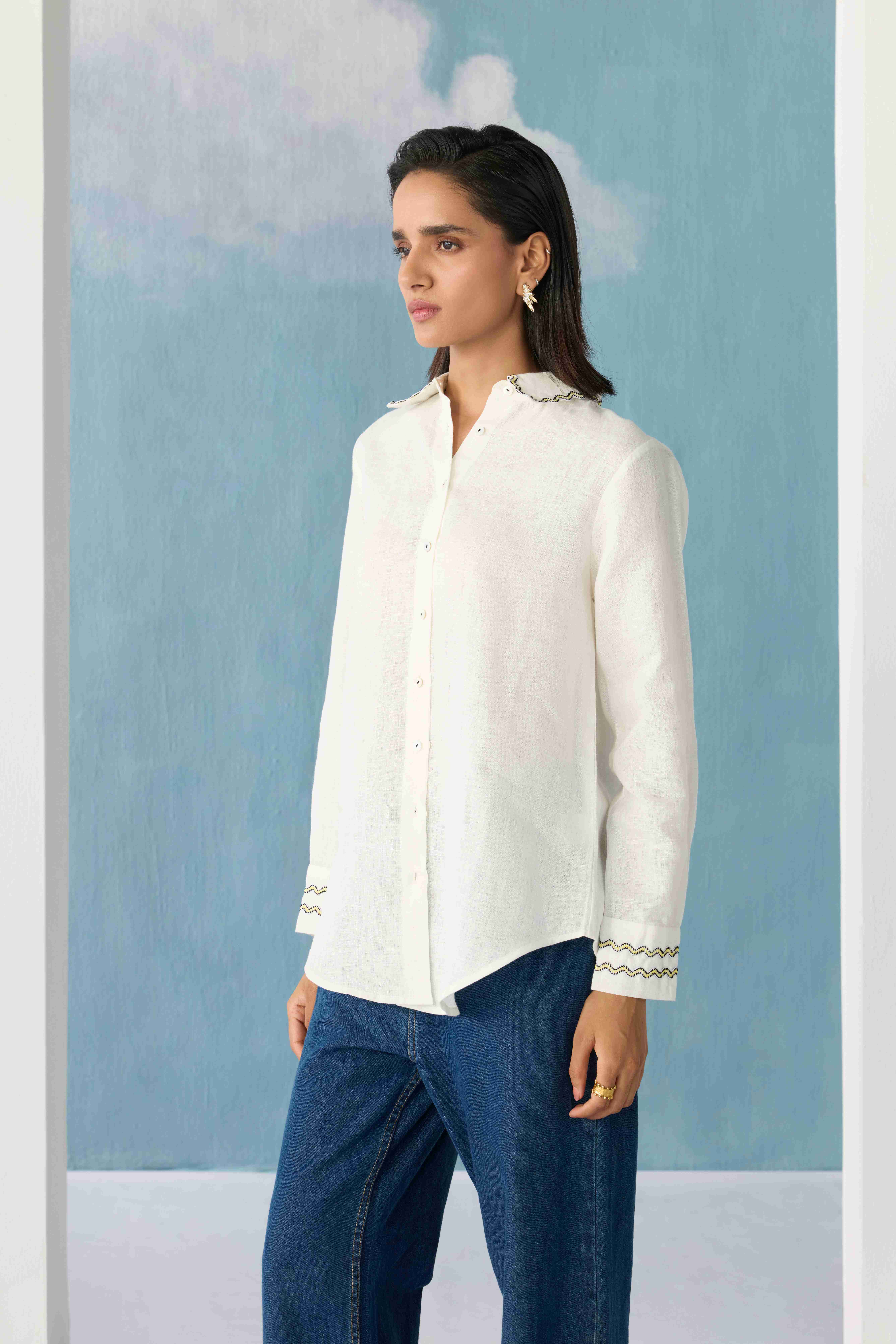 Ivory Striped Shirt
