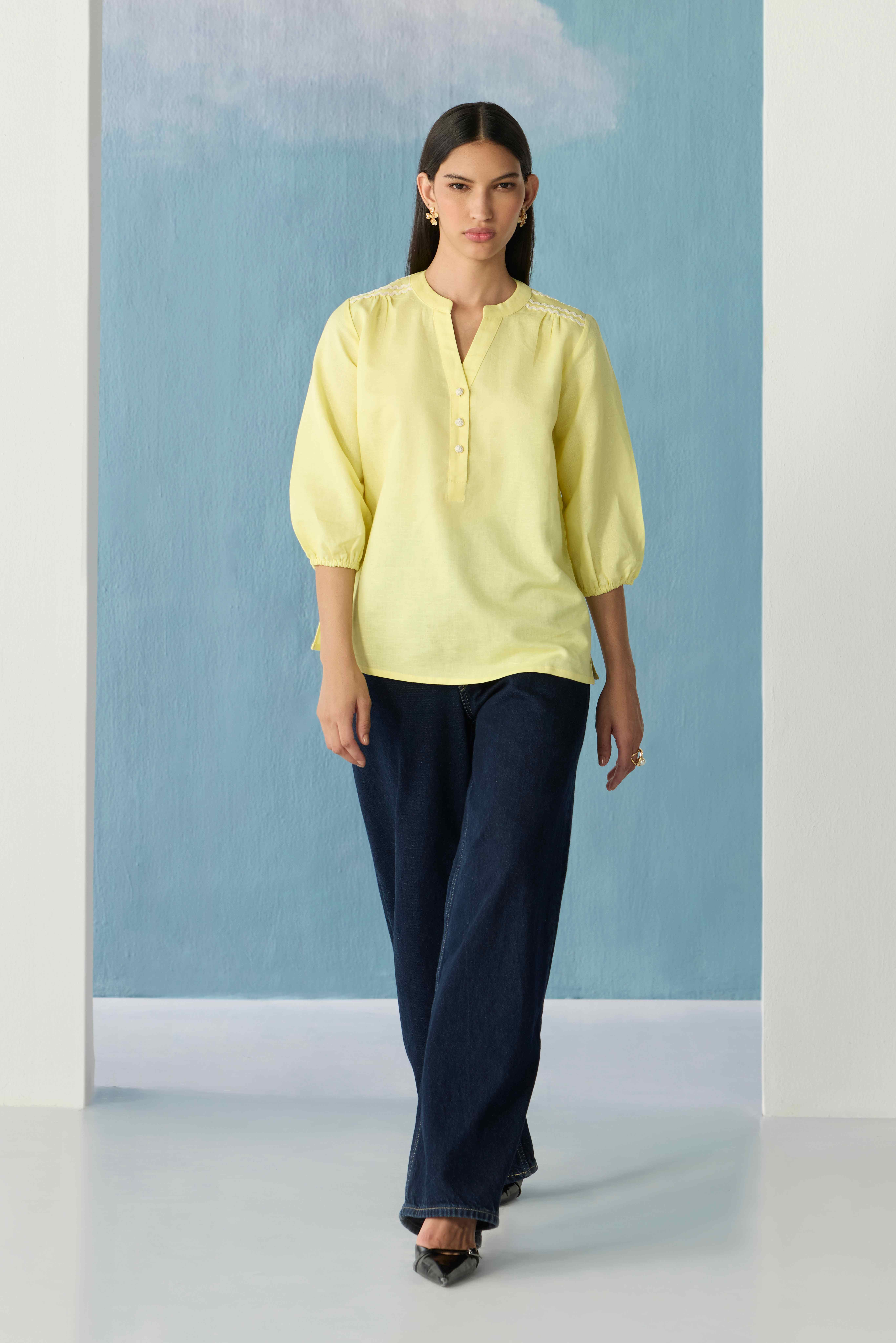 Lemon Sorbet Boho Top