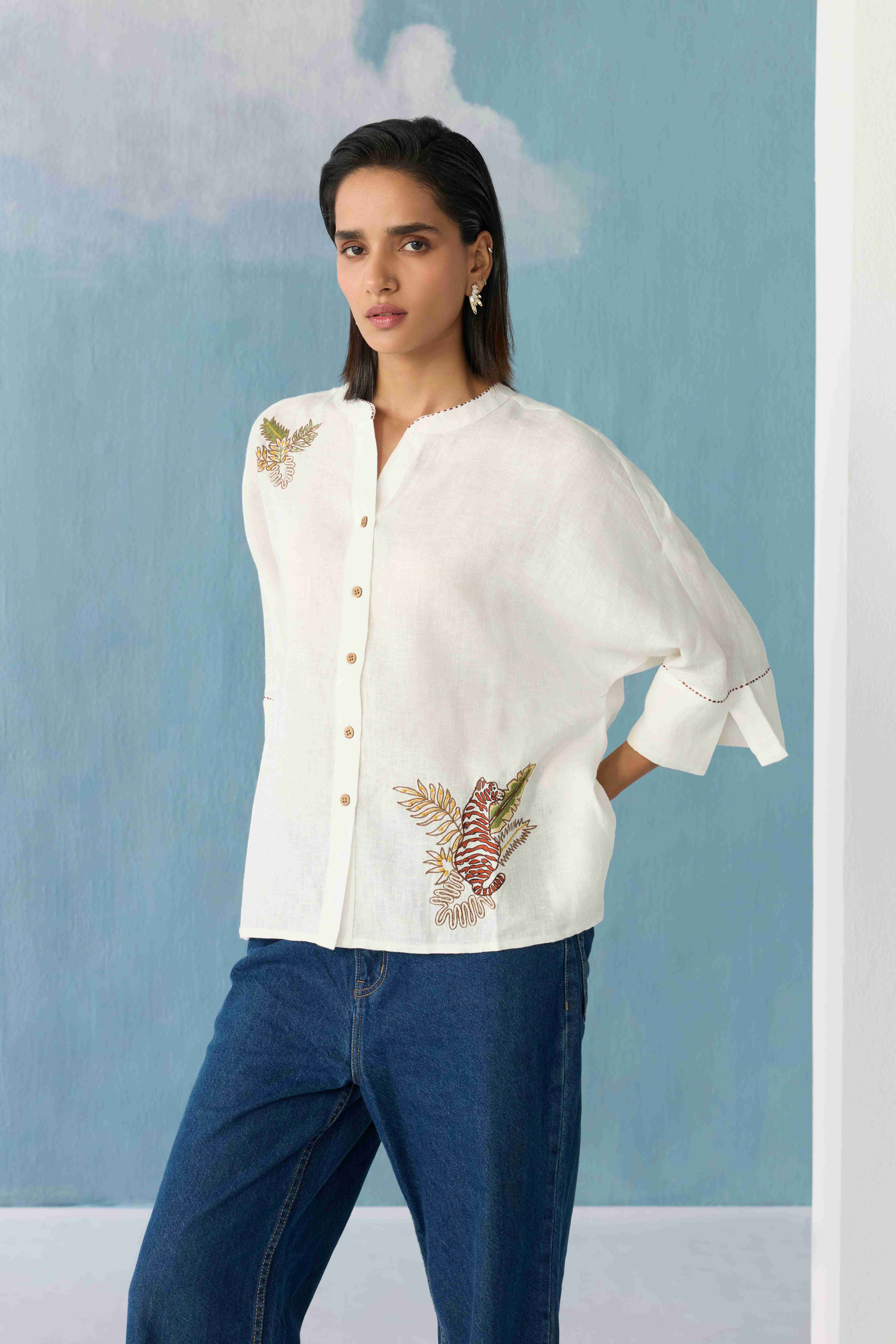 ivory Printed shirt