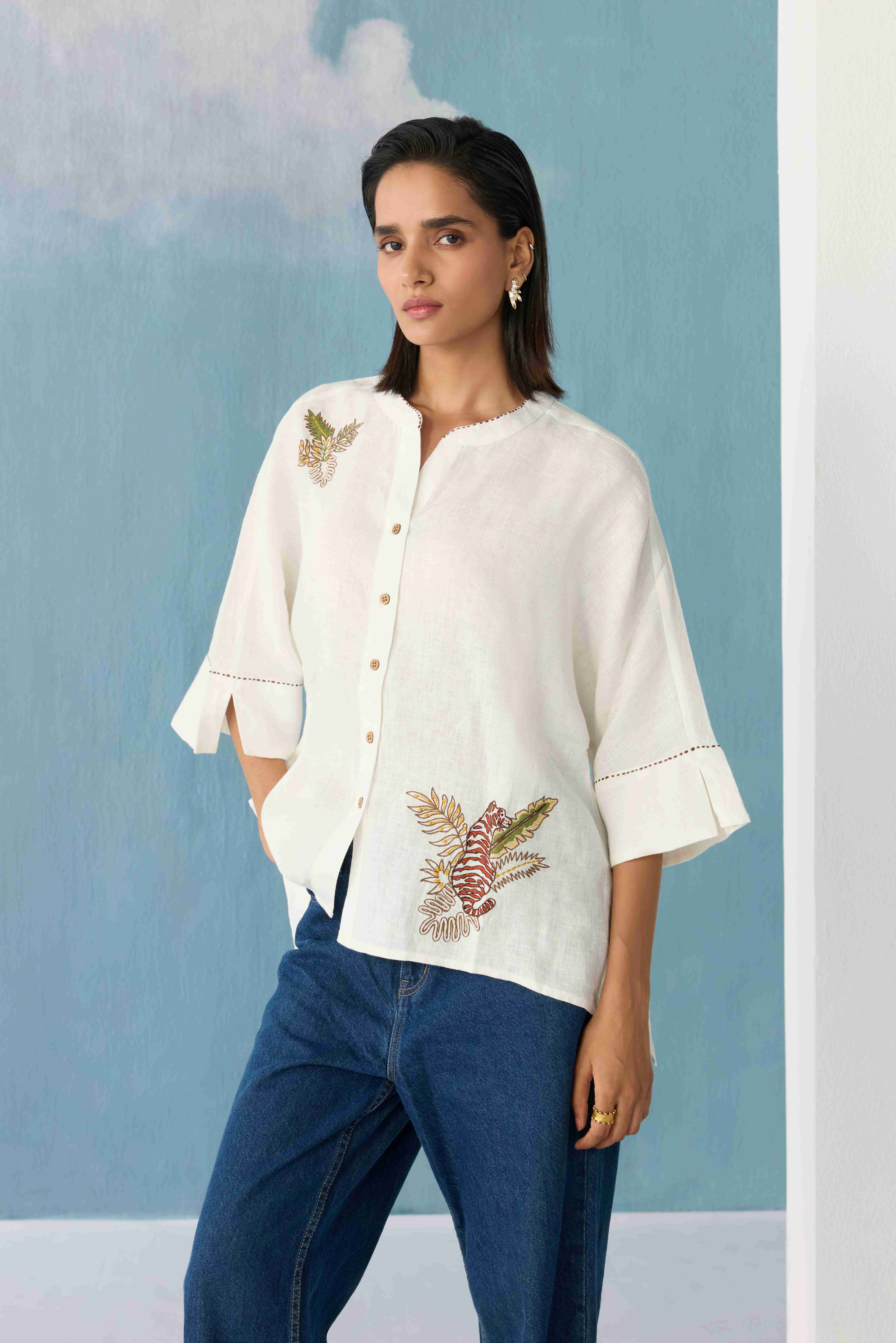 ivory Printed shirt
