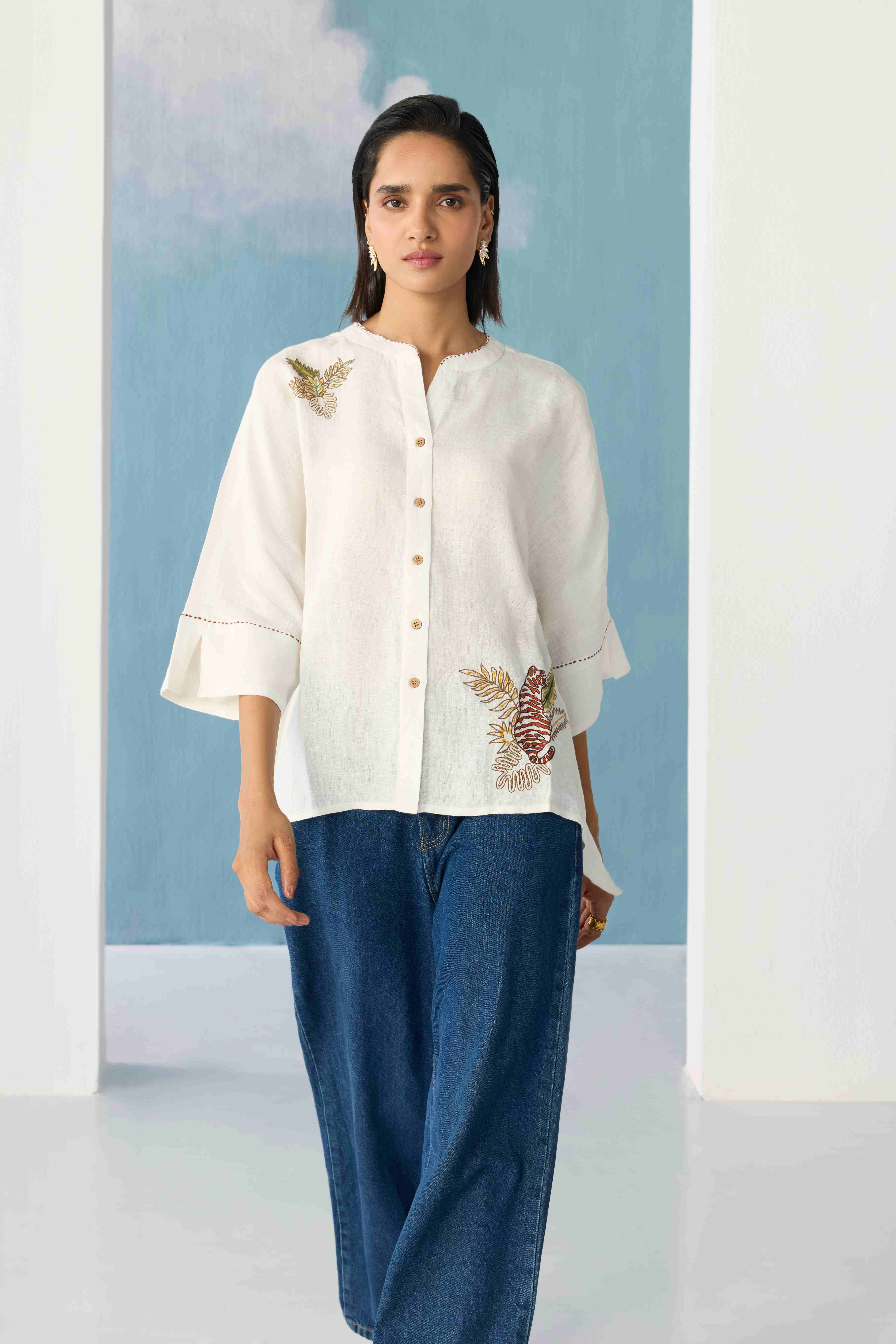 ivory Printed shirt