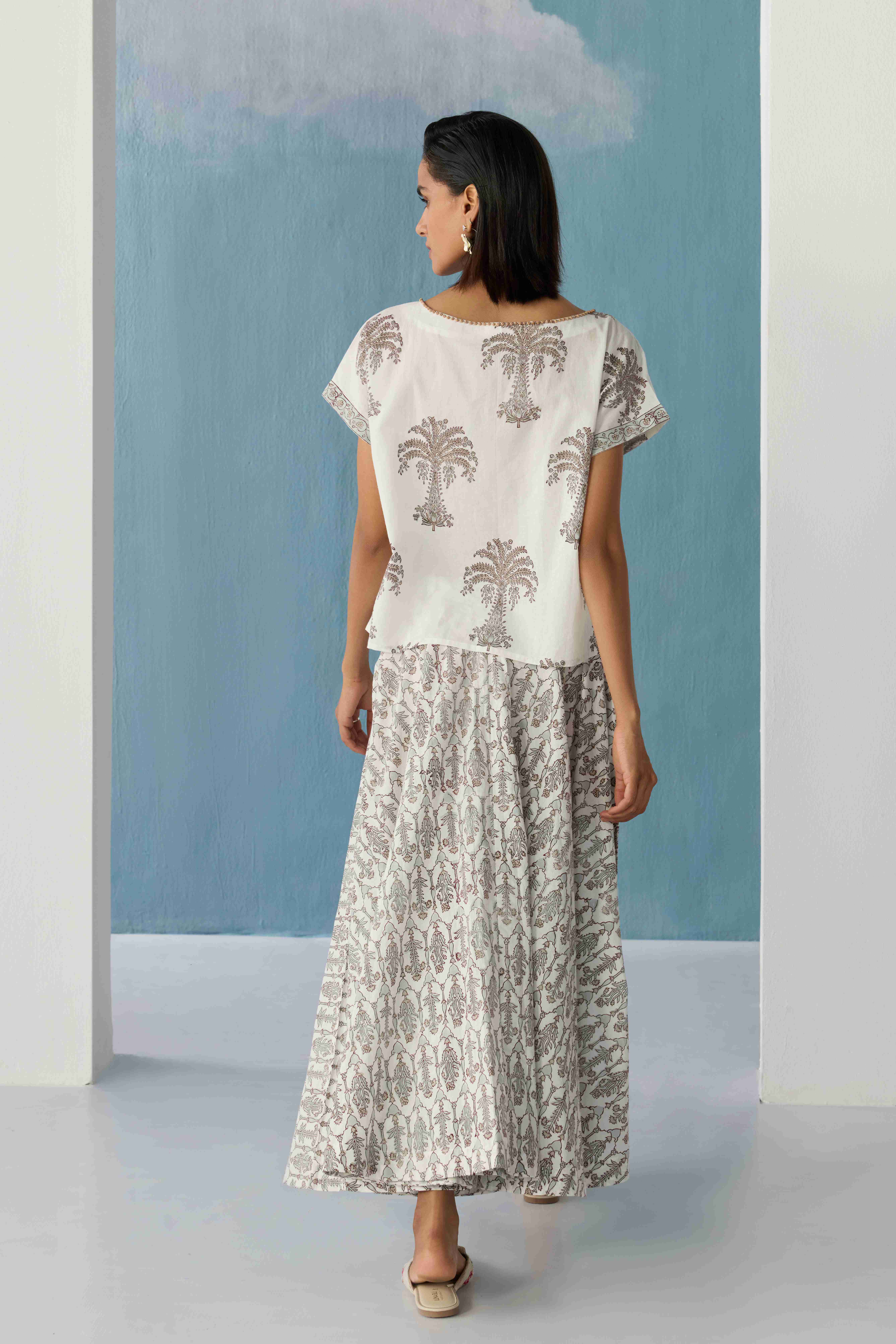 Ivory Botanical Printed Top