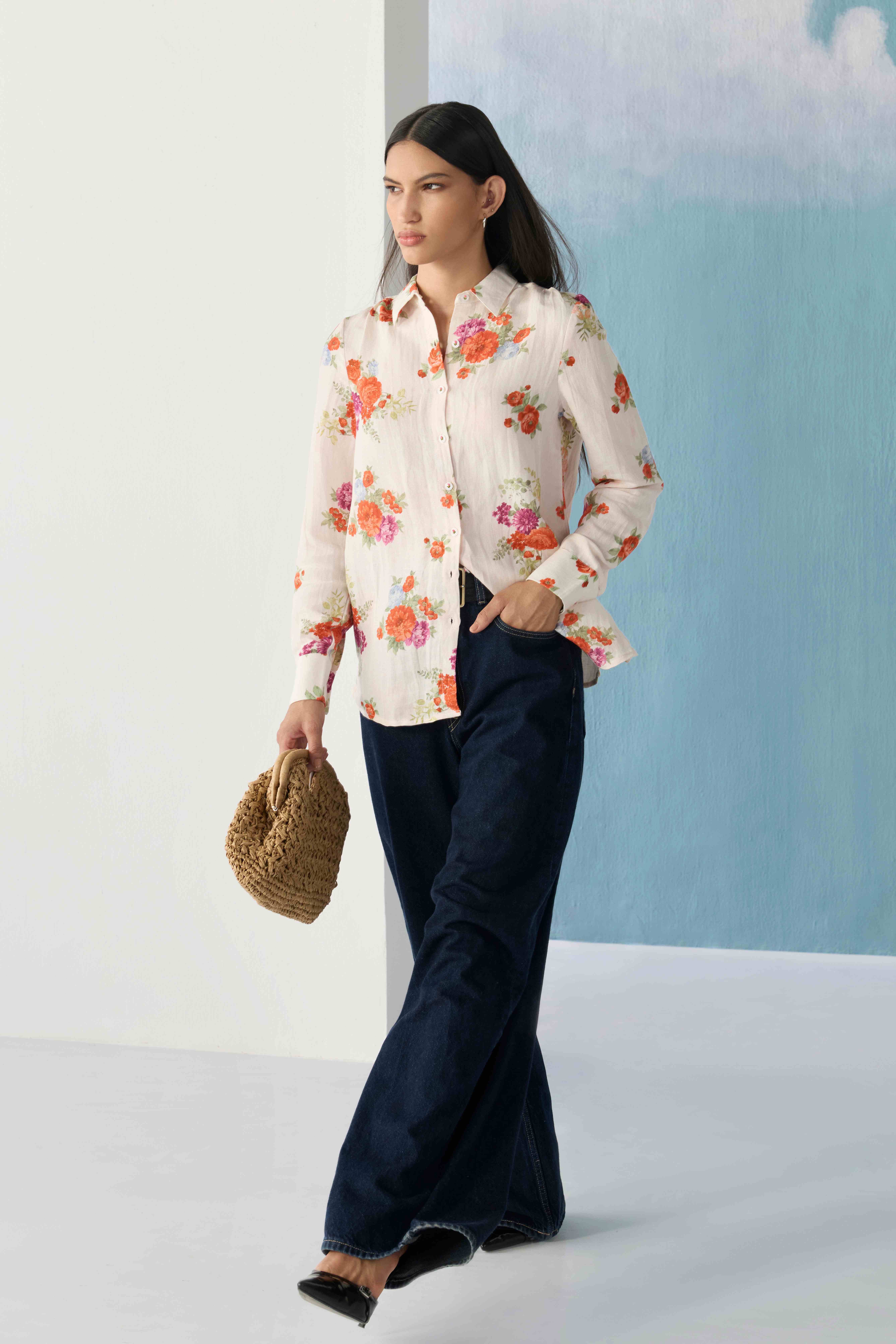Ivory Ruffle Garden Top