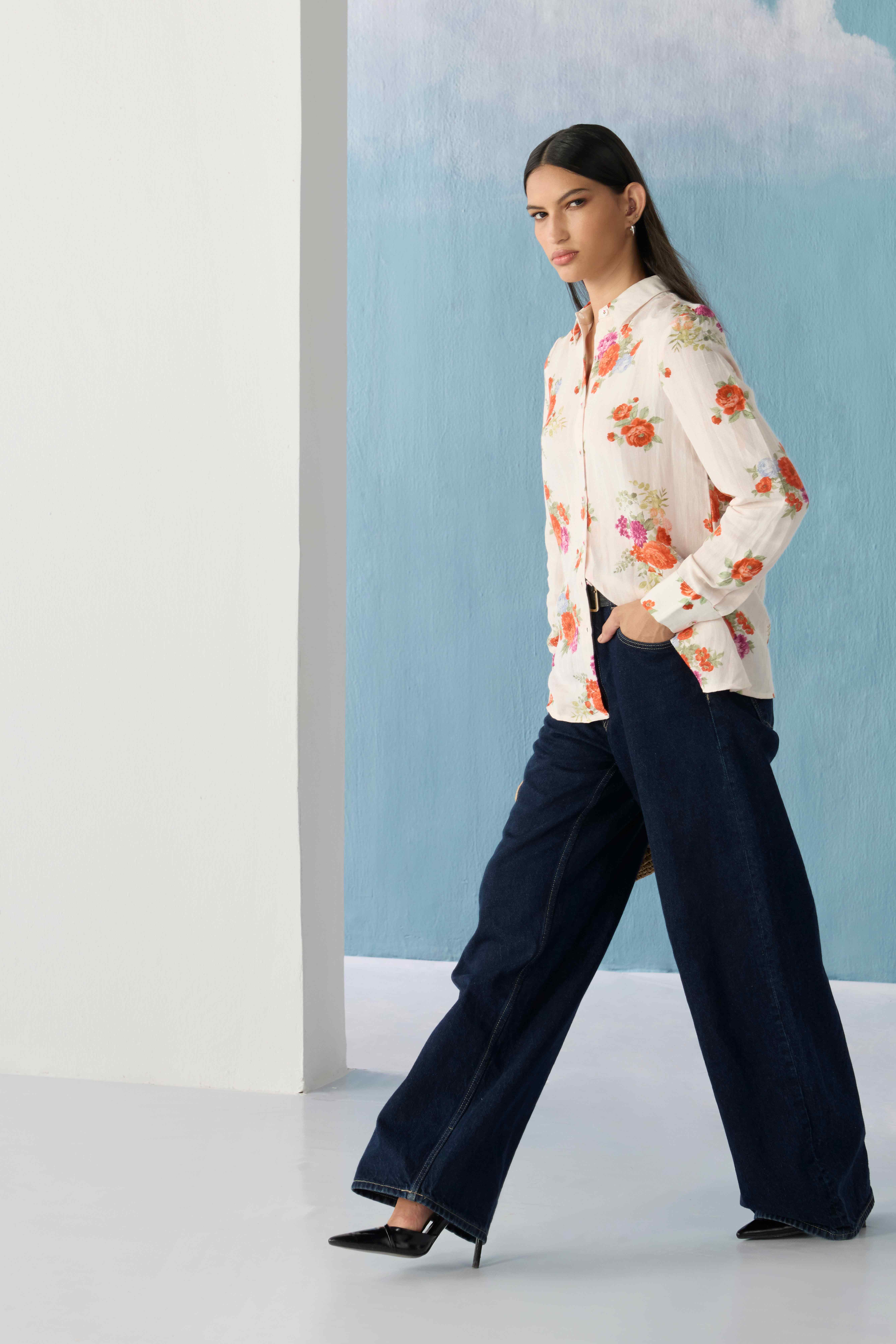 Ivory Ruffle Garden Top