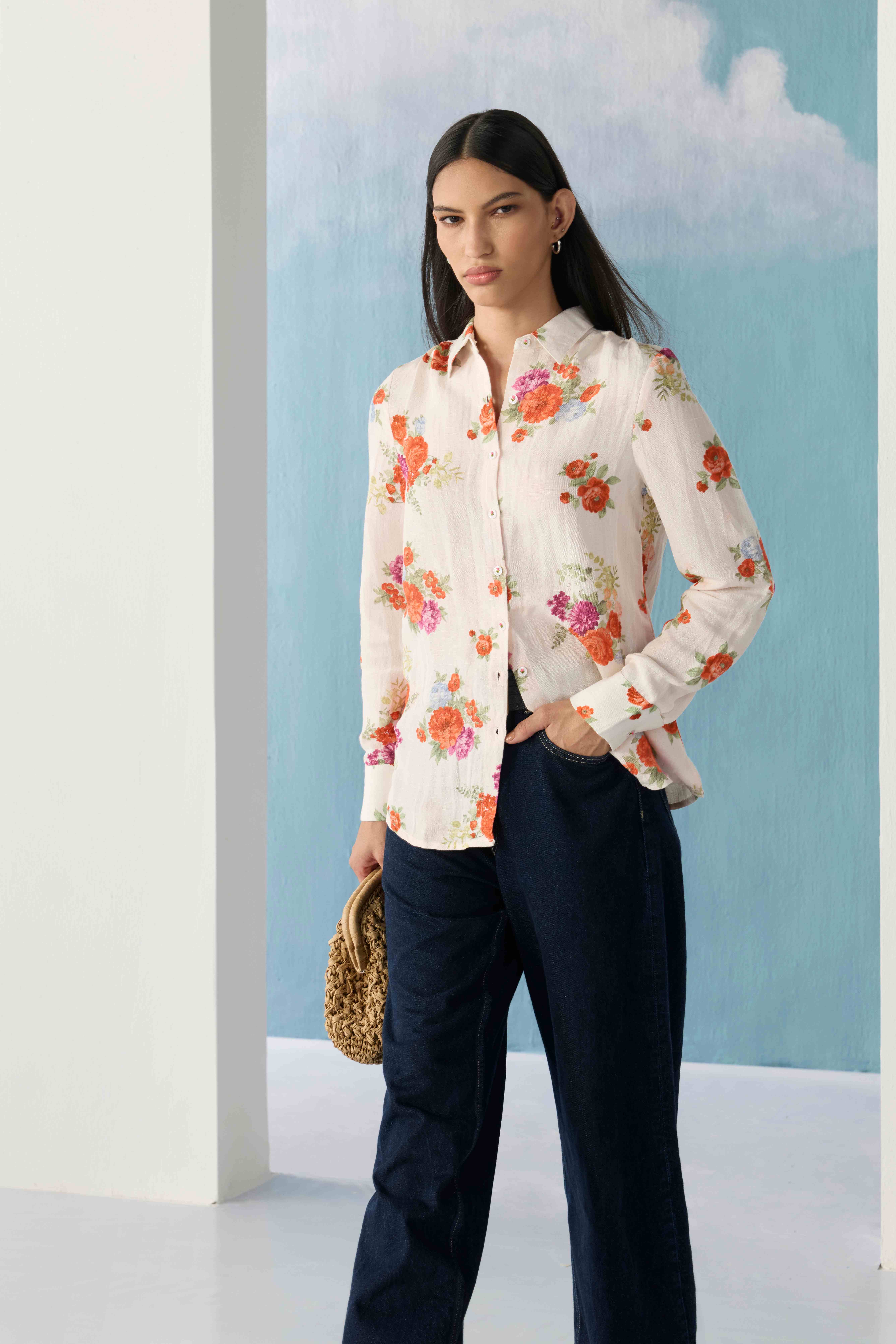 Ivory Ruffle Garden Top