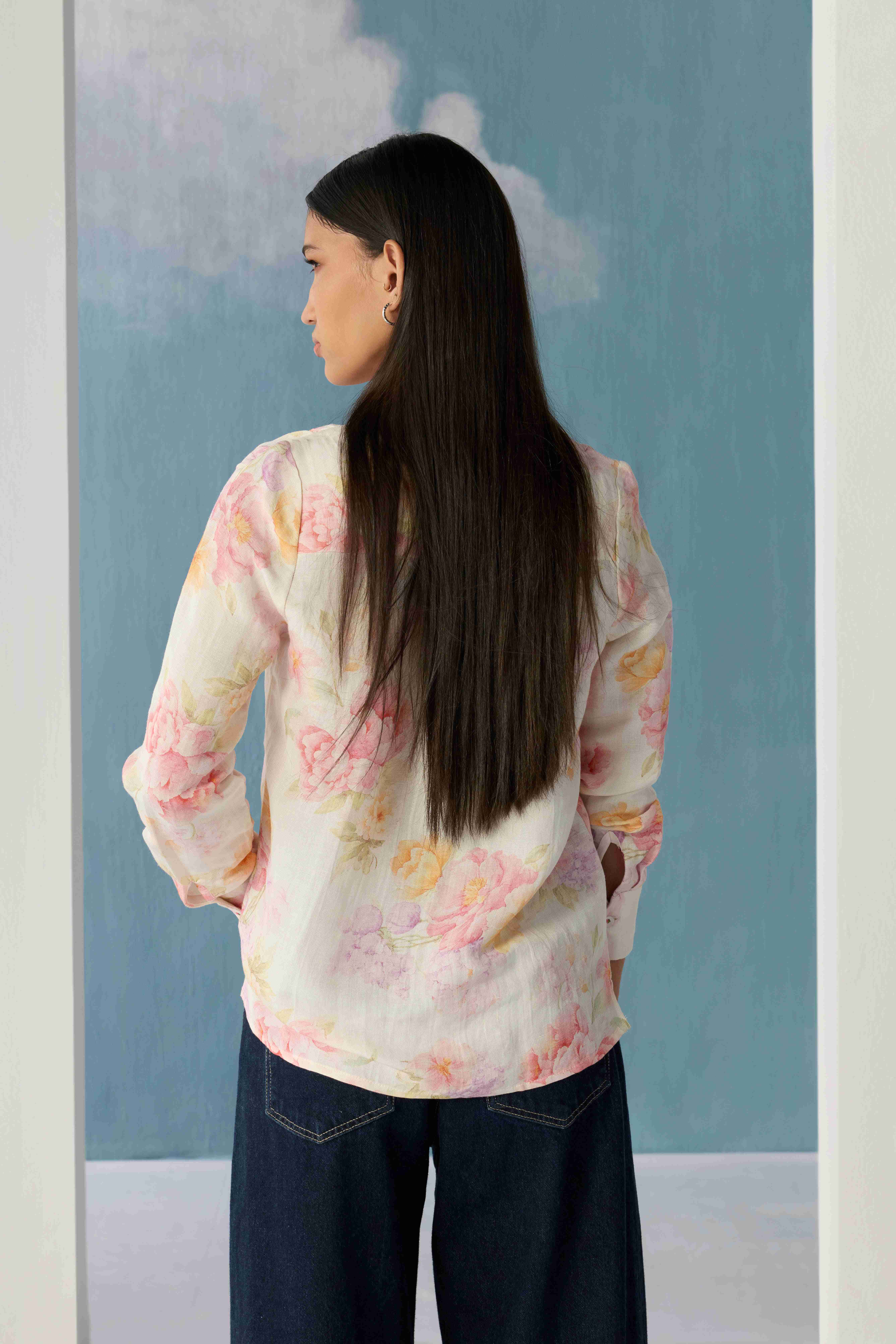 Pastel Blooming garden shirt