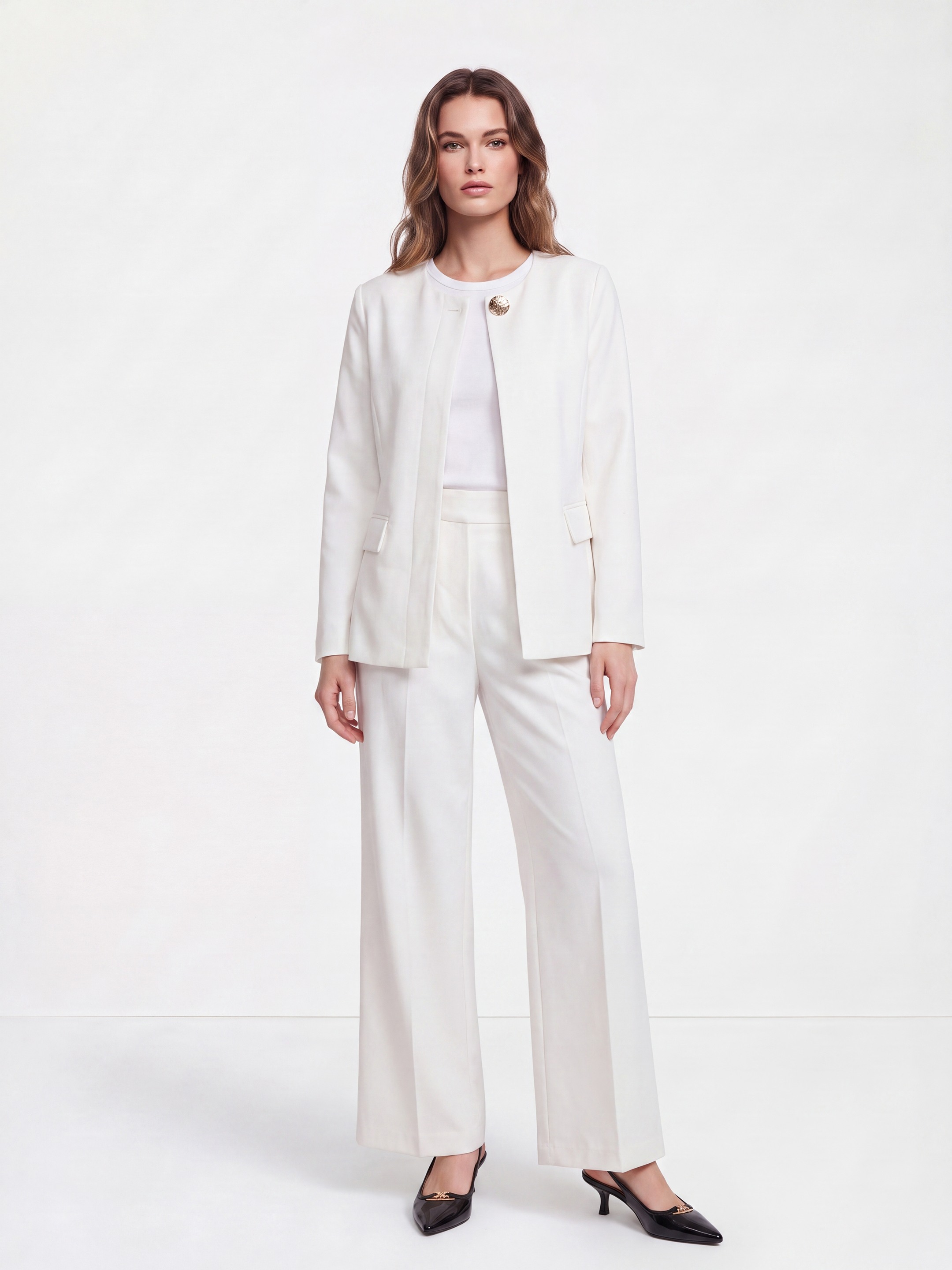 Hana White Trouser
