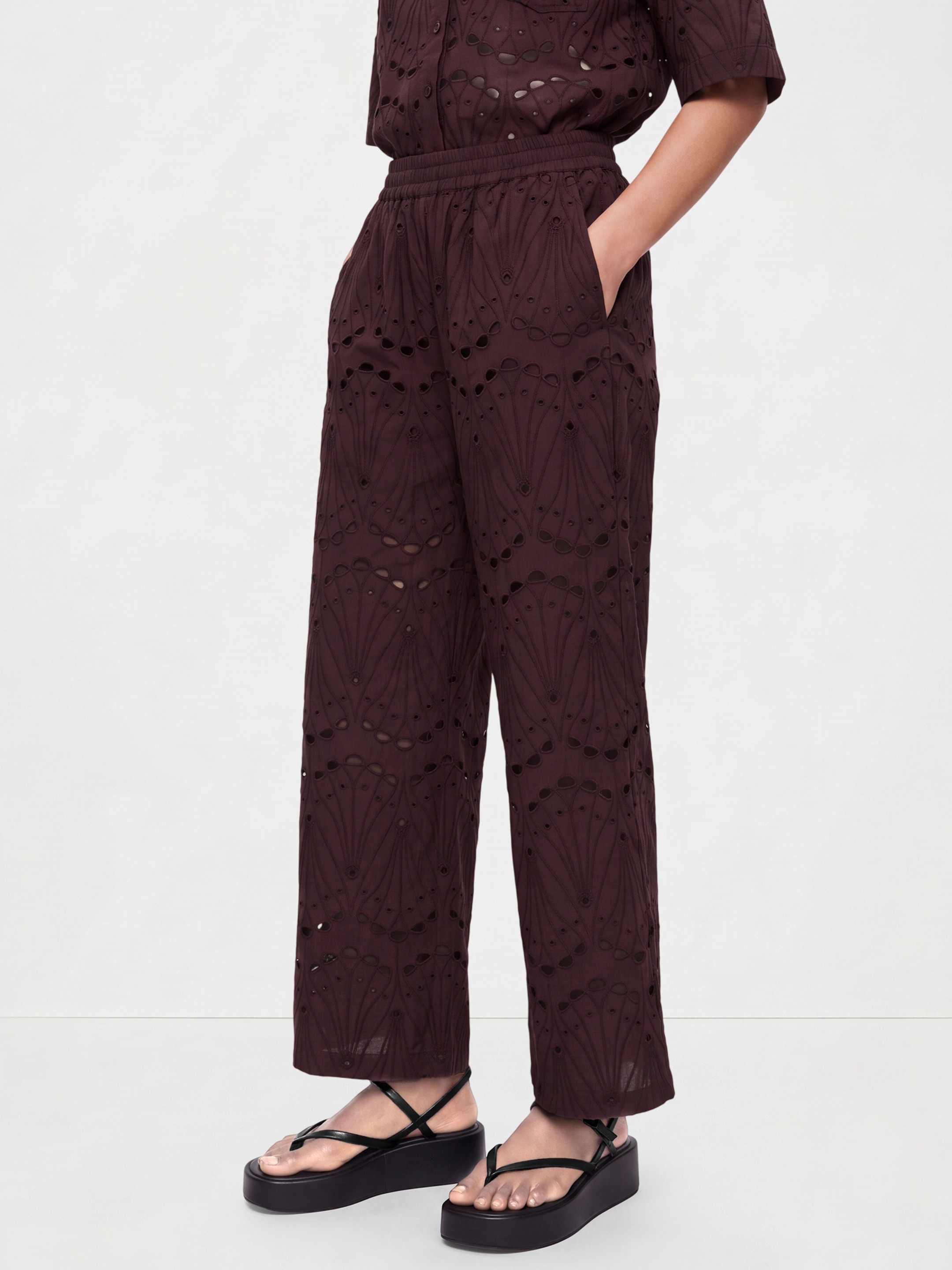 Morgane wine trouser