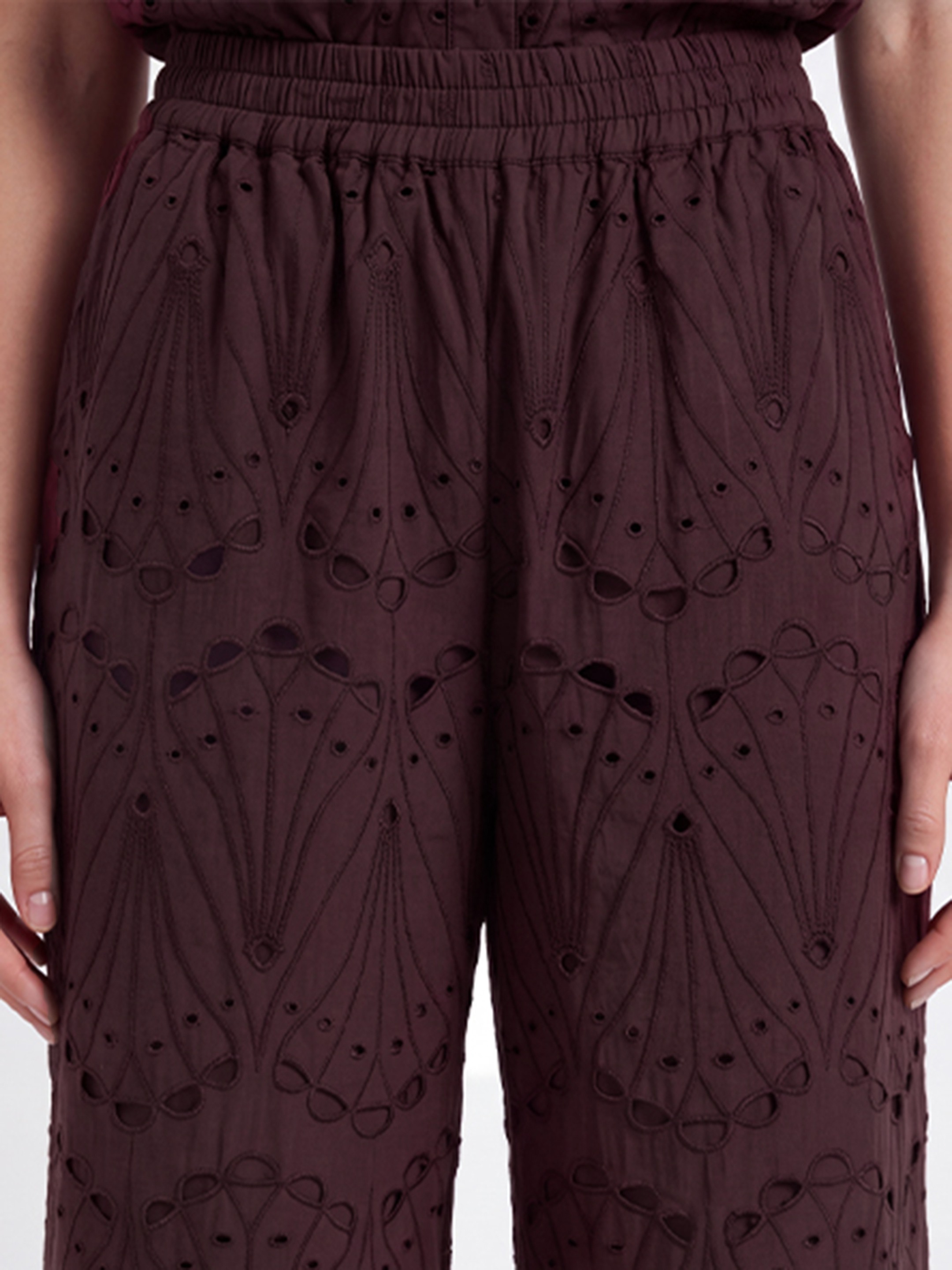 Morgane wine trouser