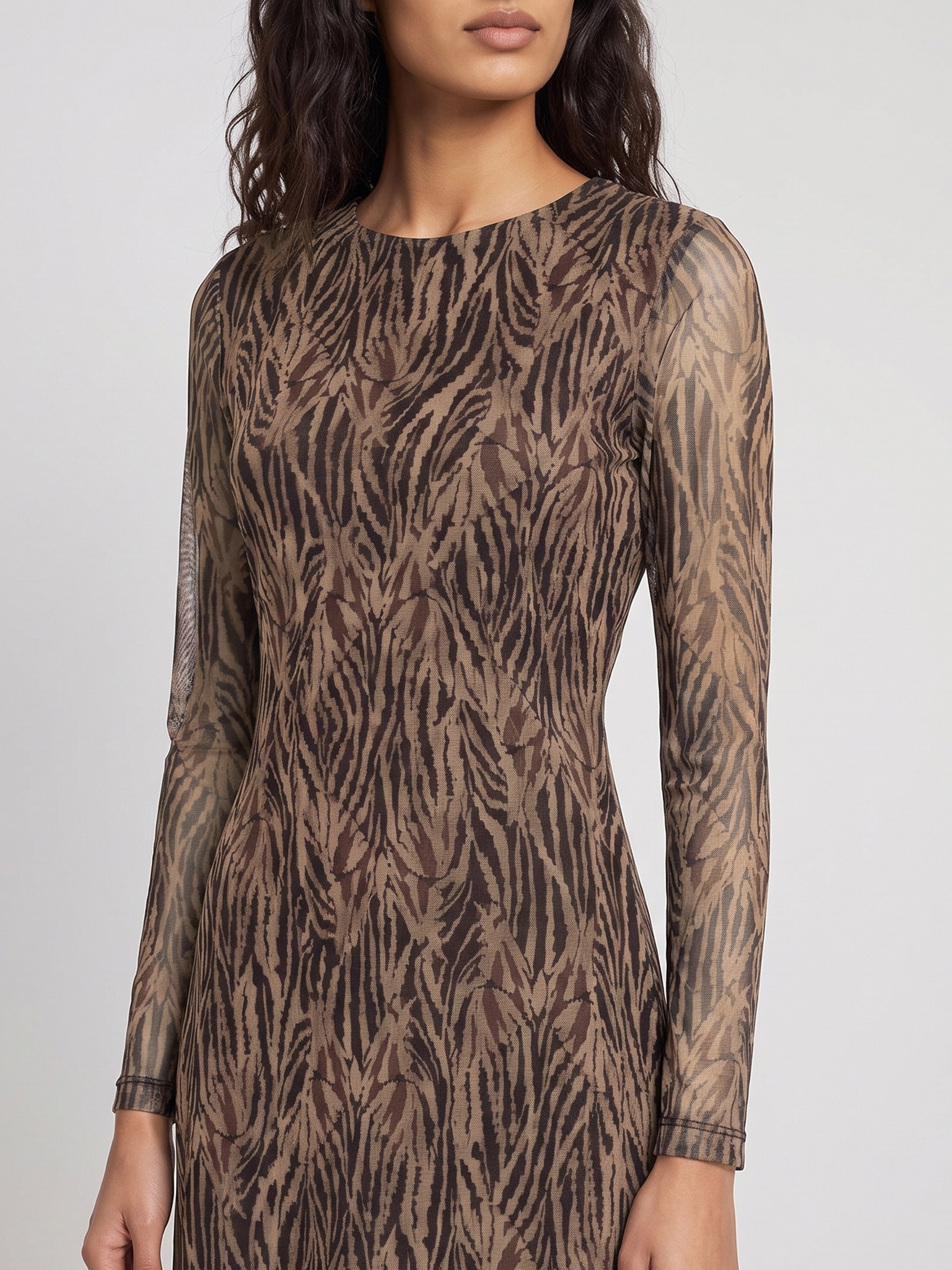 Kasia Brown Printed Dress
