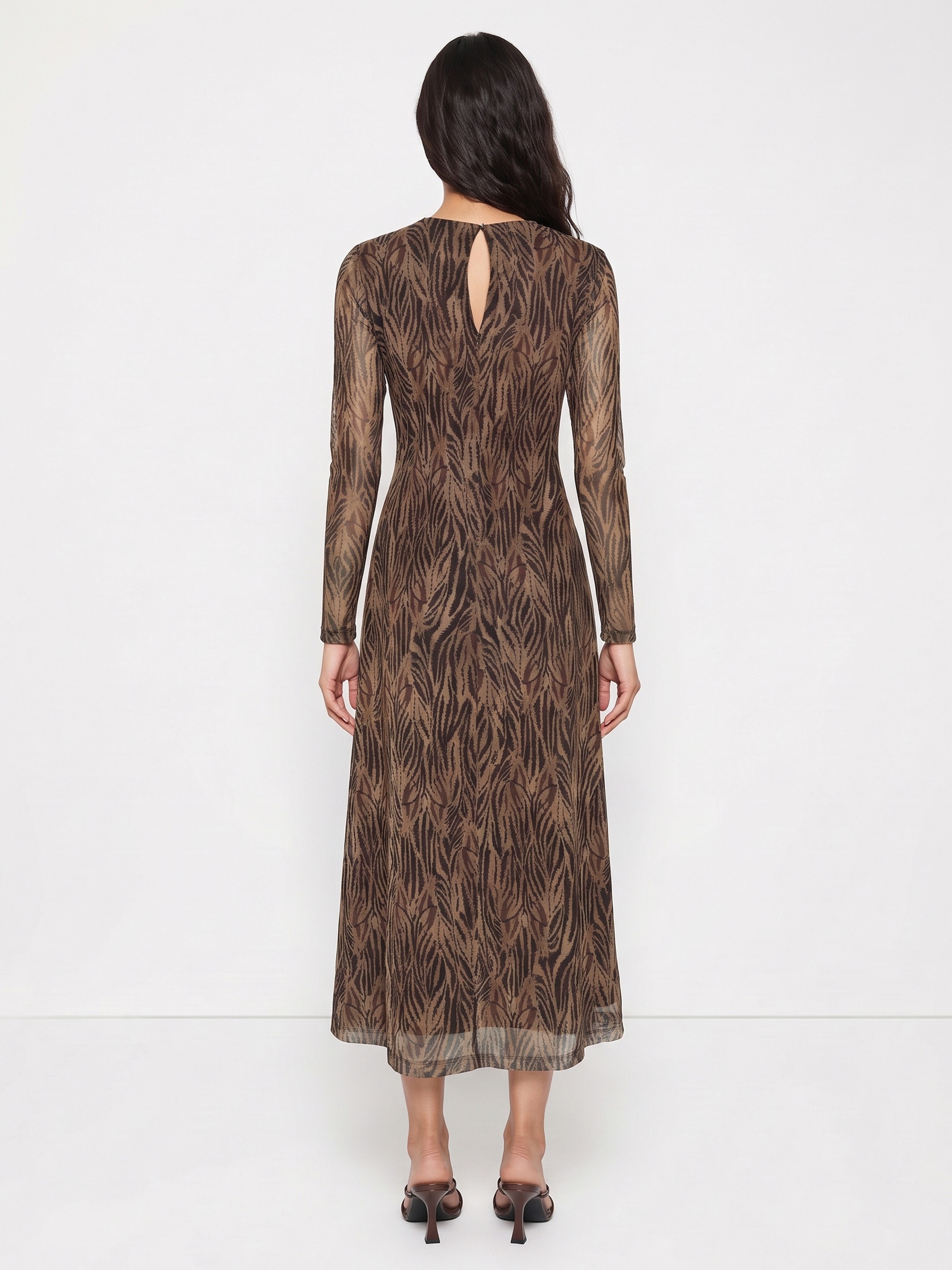 Kasia Brown Printed Dress