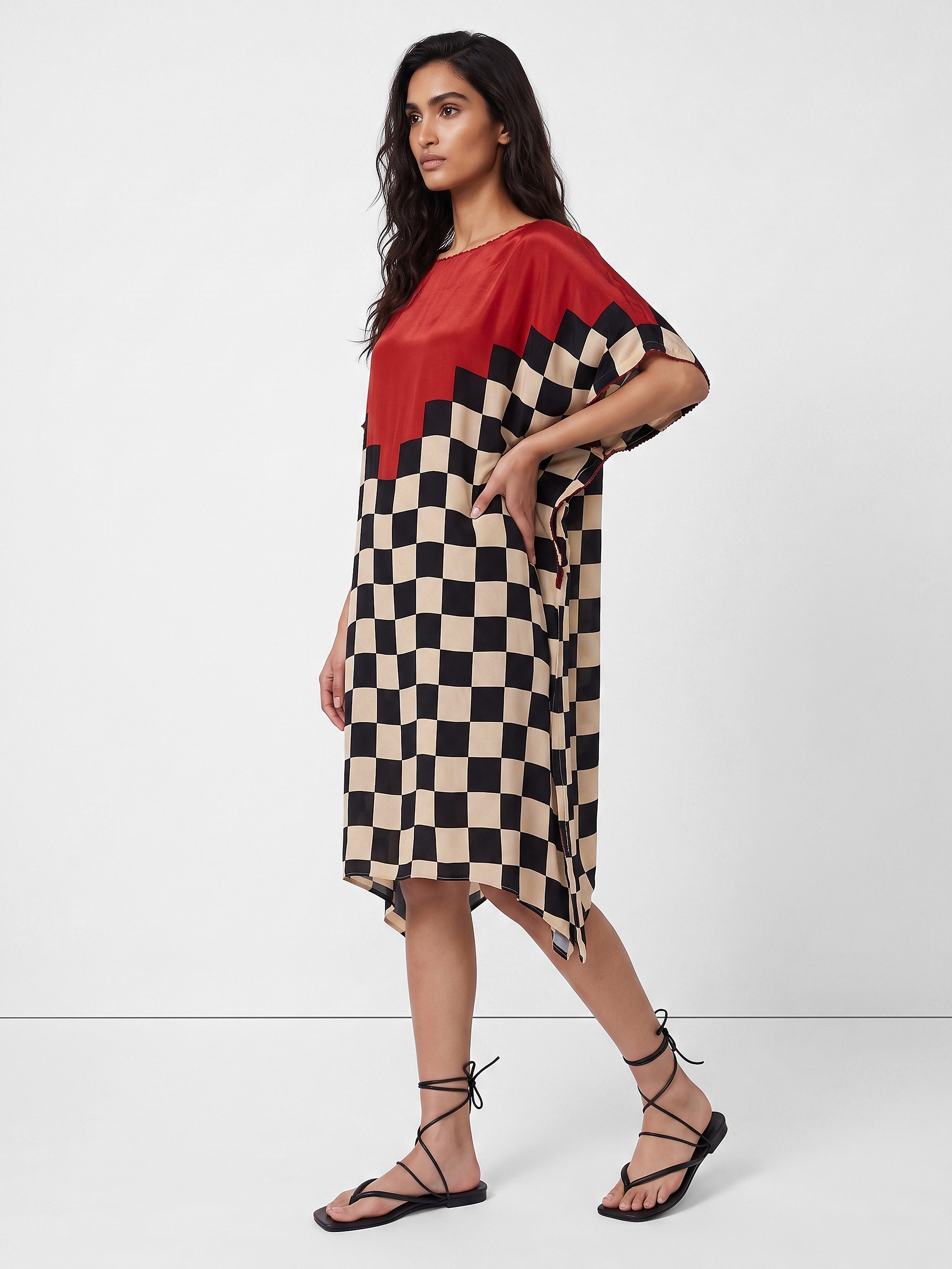 Multi Colour Relaxed Kaftan