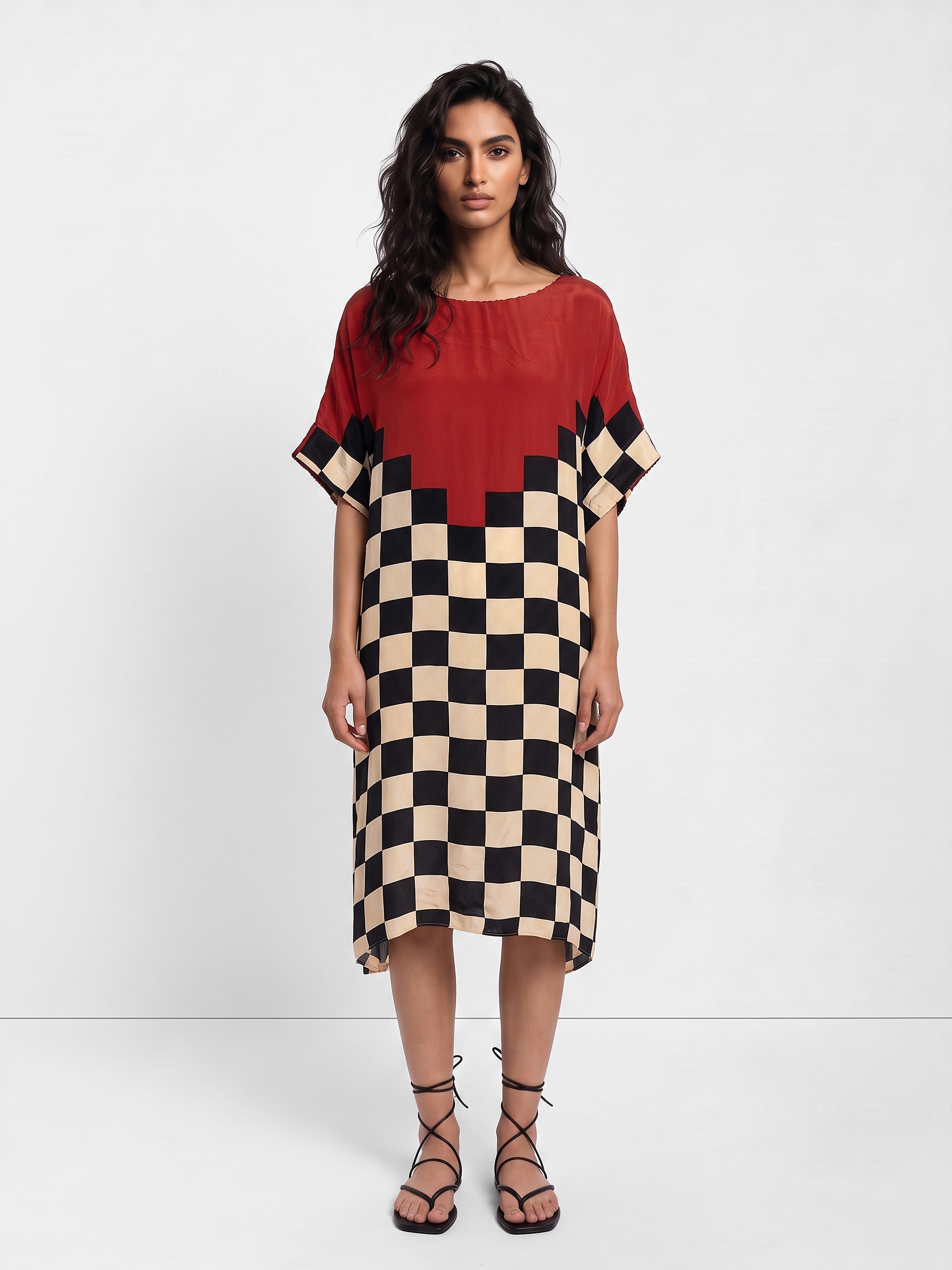 Multi Colour Relaxed Kaftan
