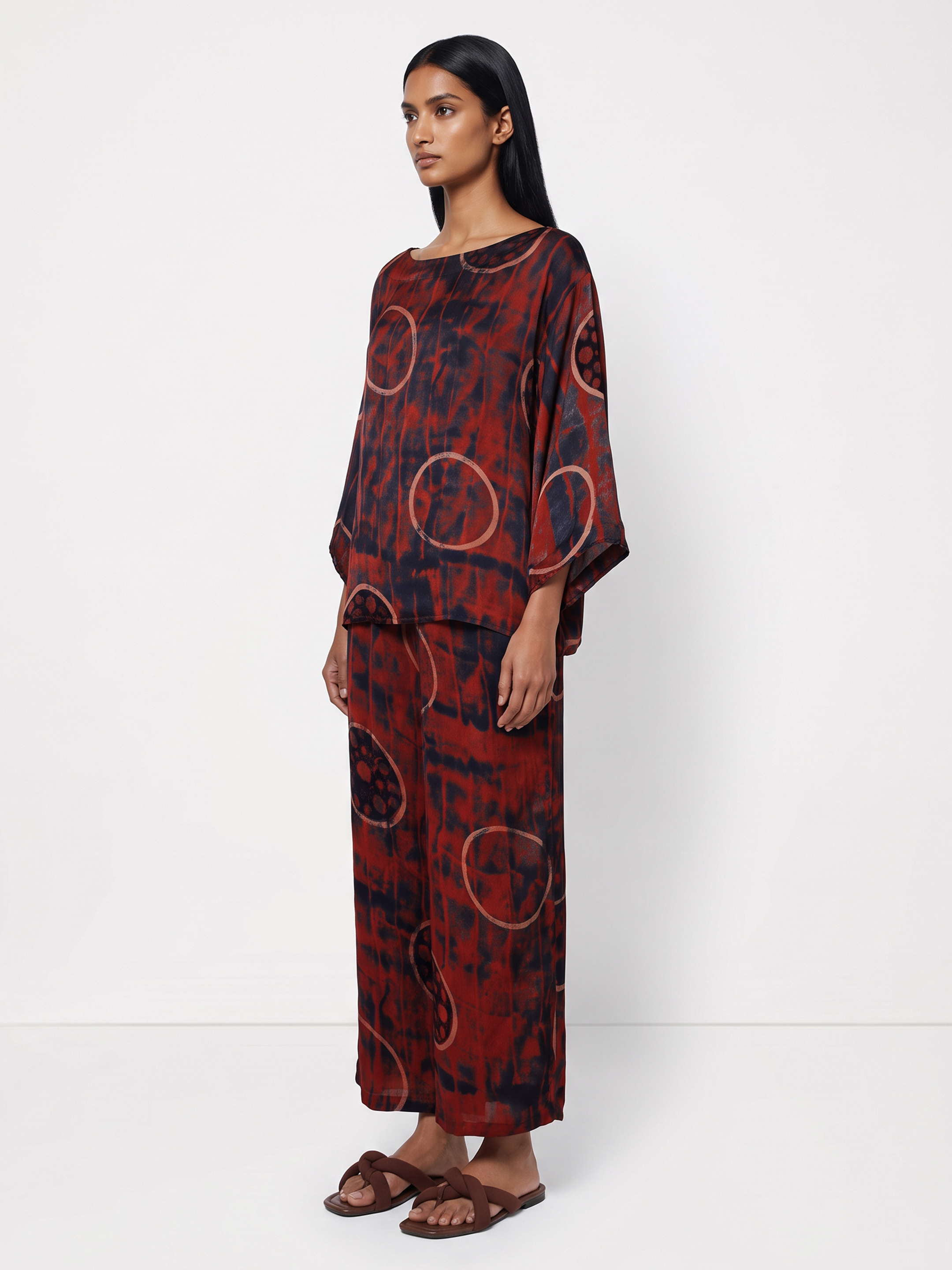 Maroon Anti Fit Top & Trouser
