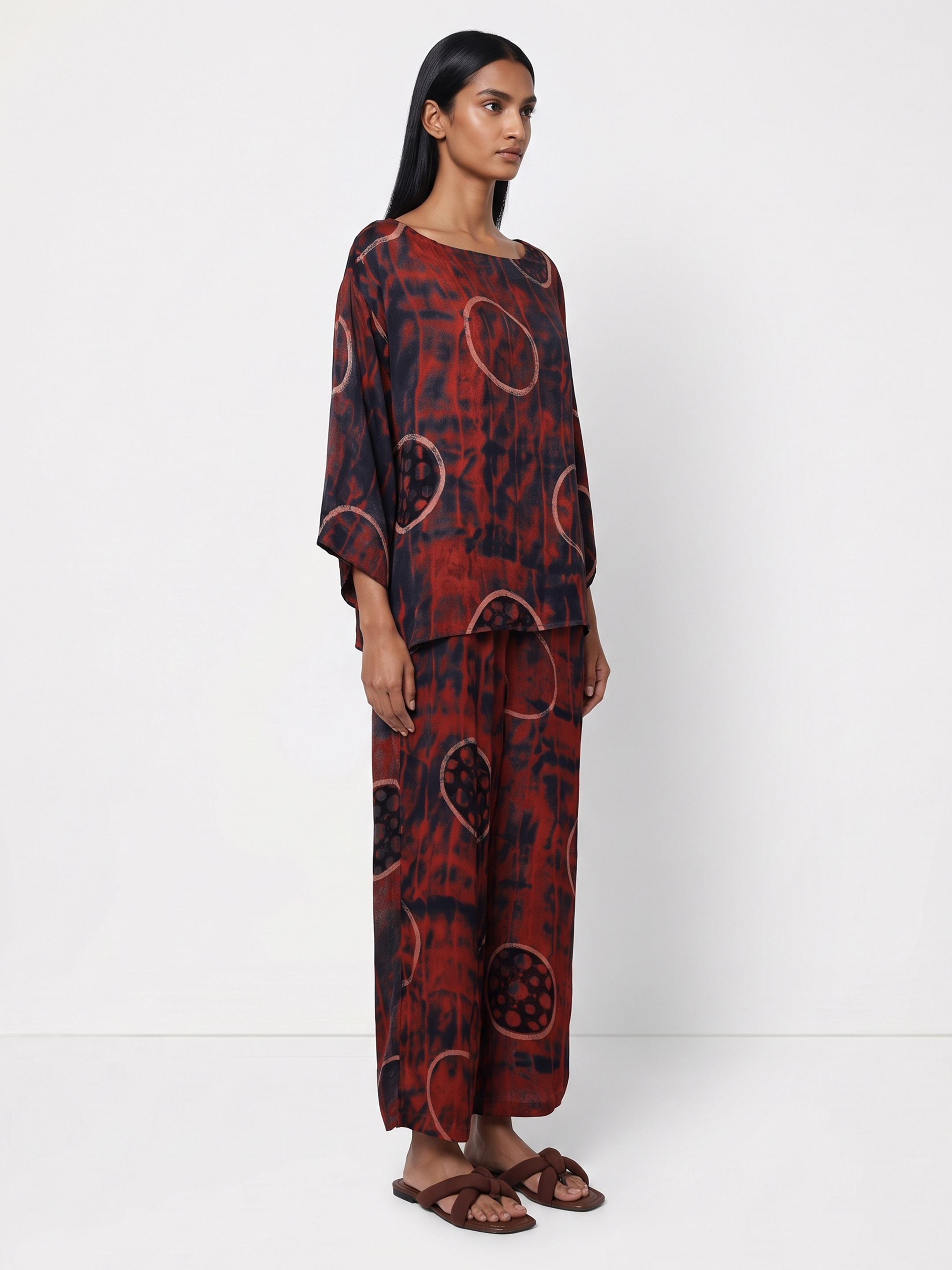 Maroon Anti Fit Top & Trouser