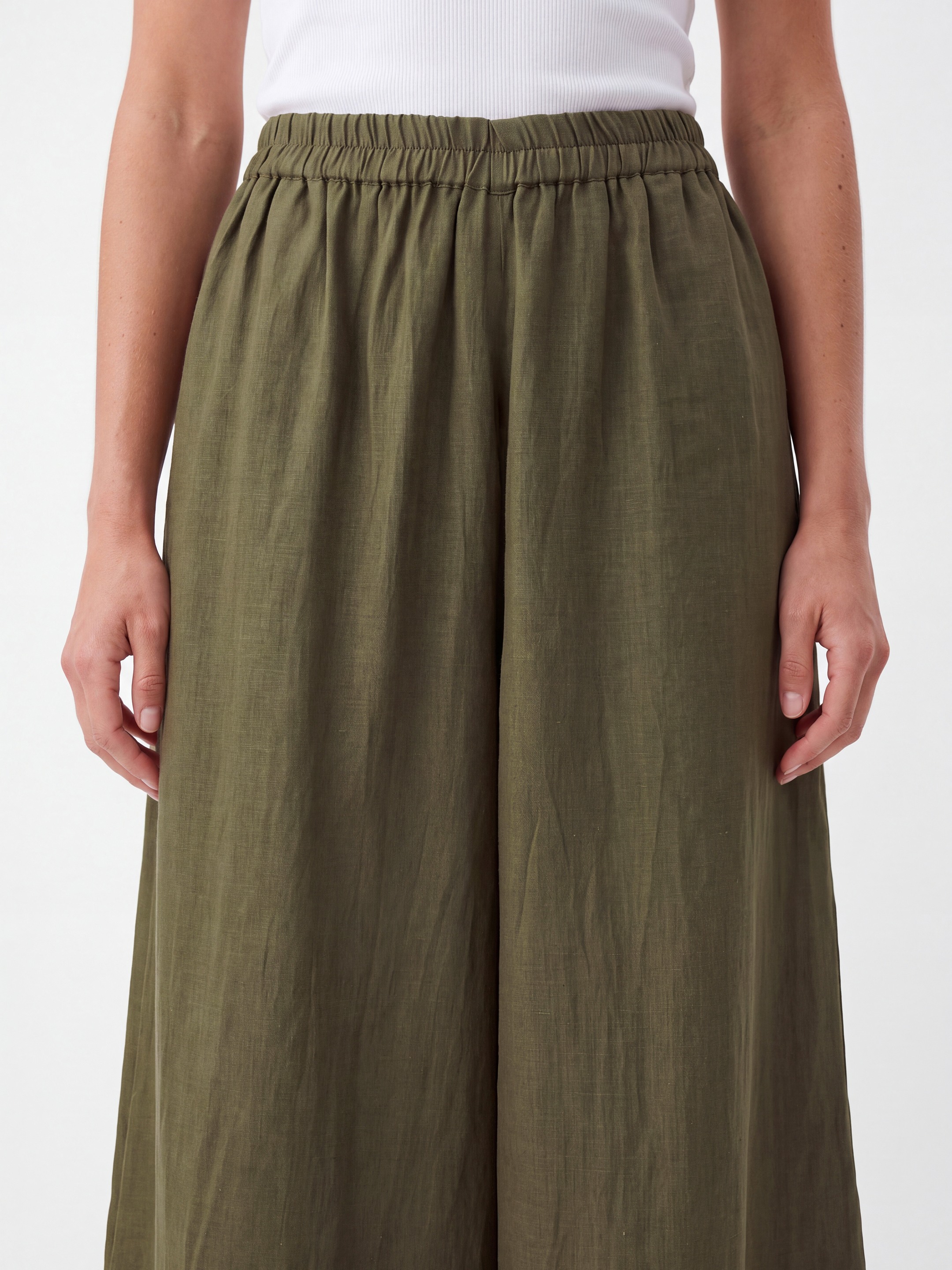 Olive Linen Trouser