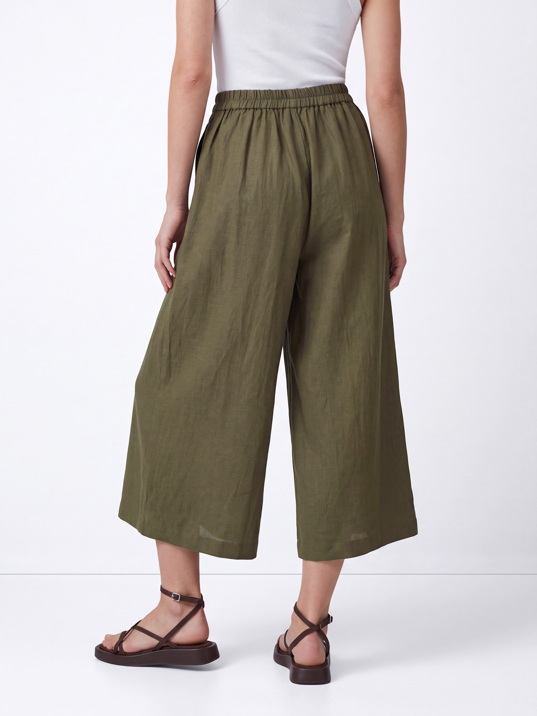 Olive Linen Trouser