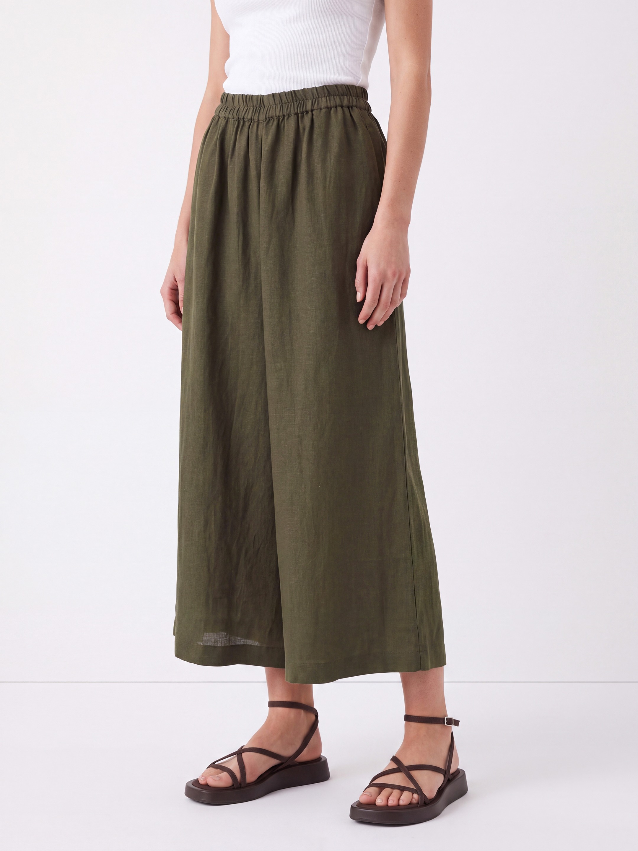 Olive Linen Trouser