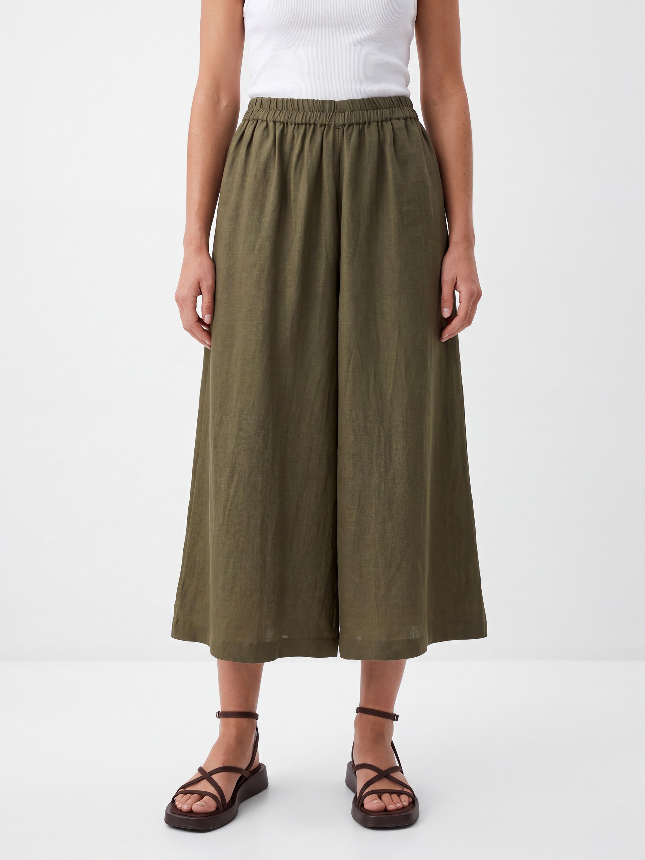 Olive Linen Trouser