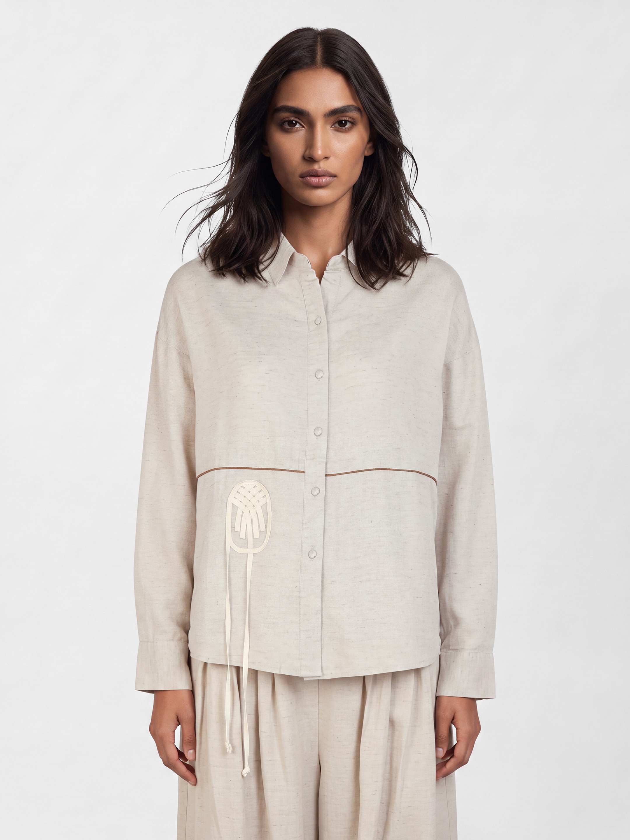 Beige Linen Shirt