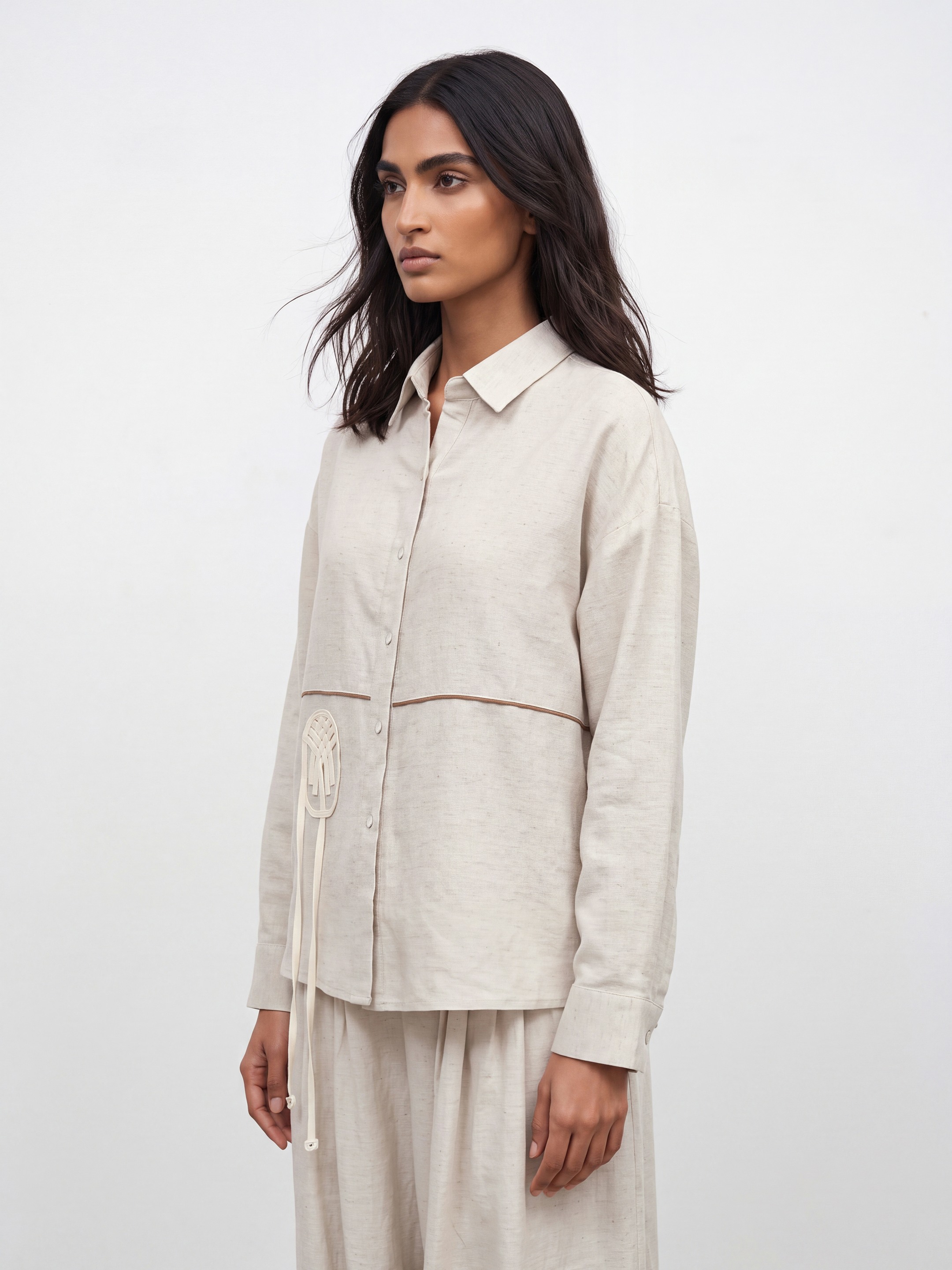 Beige Linen Shirt