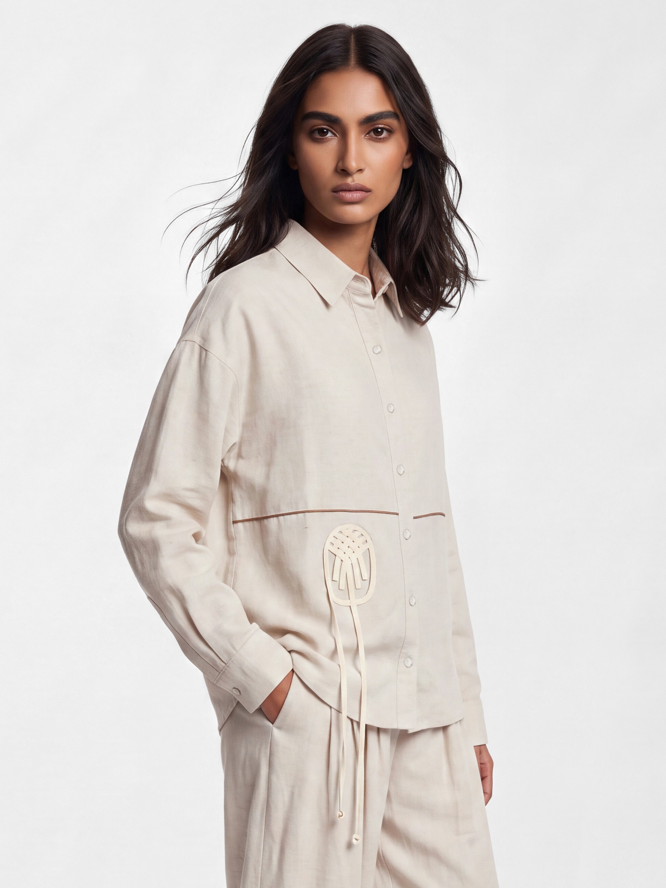 Beige Linen Shirt