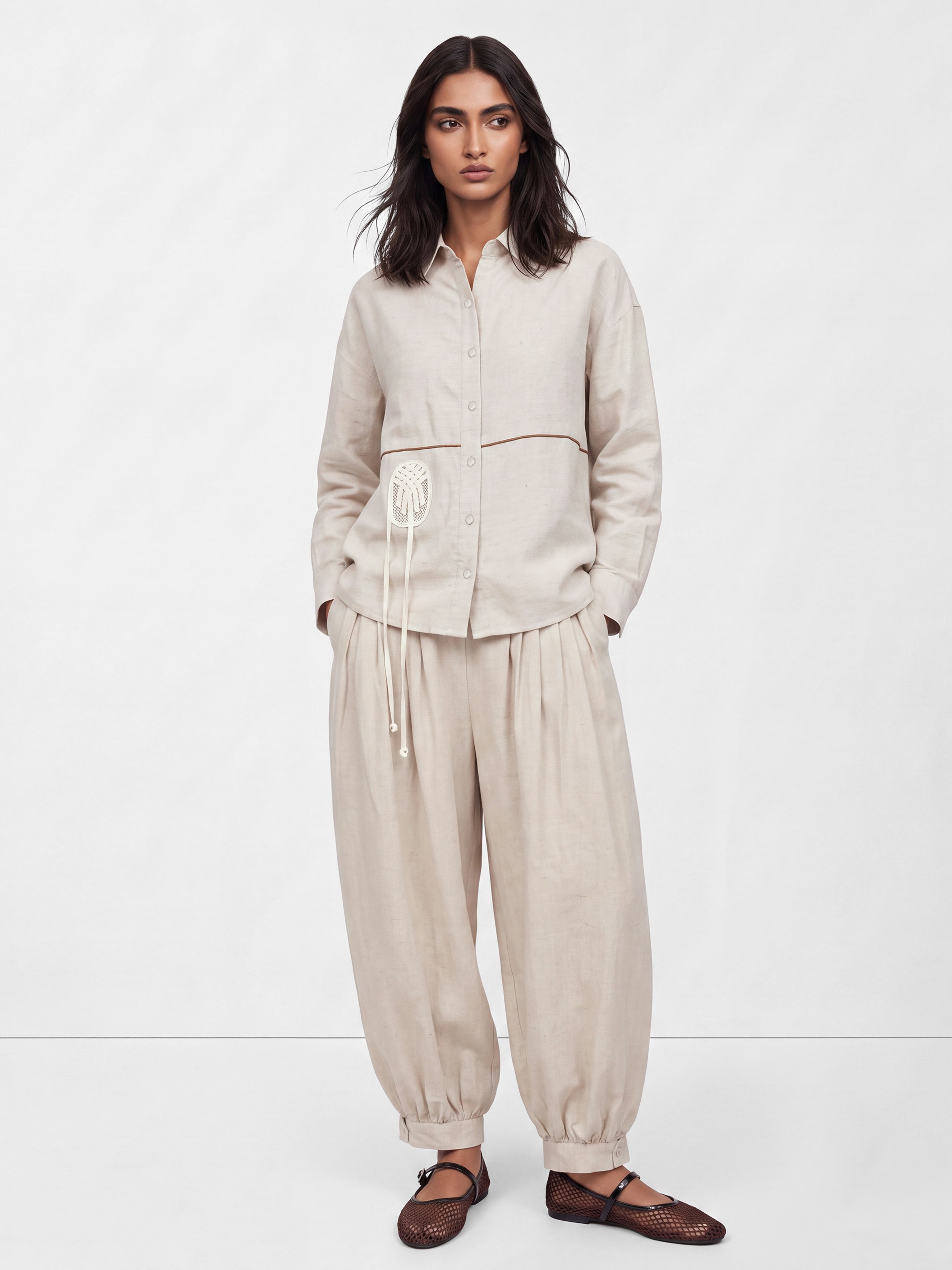Beige Linen Shirt