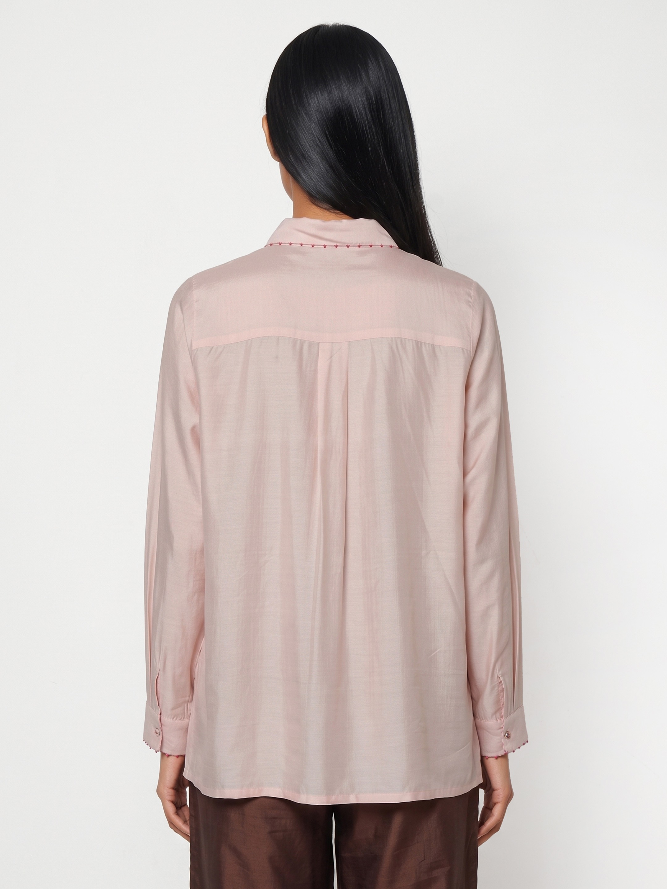 Peach Cotton Shirt