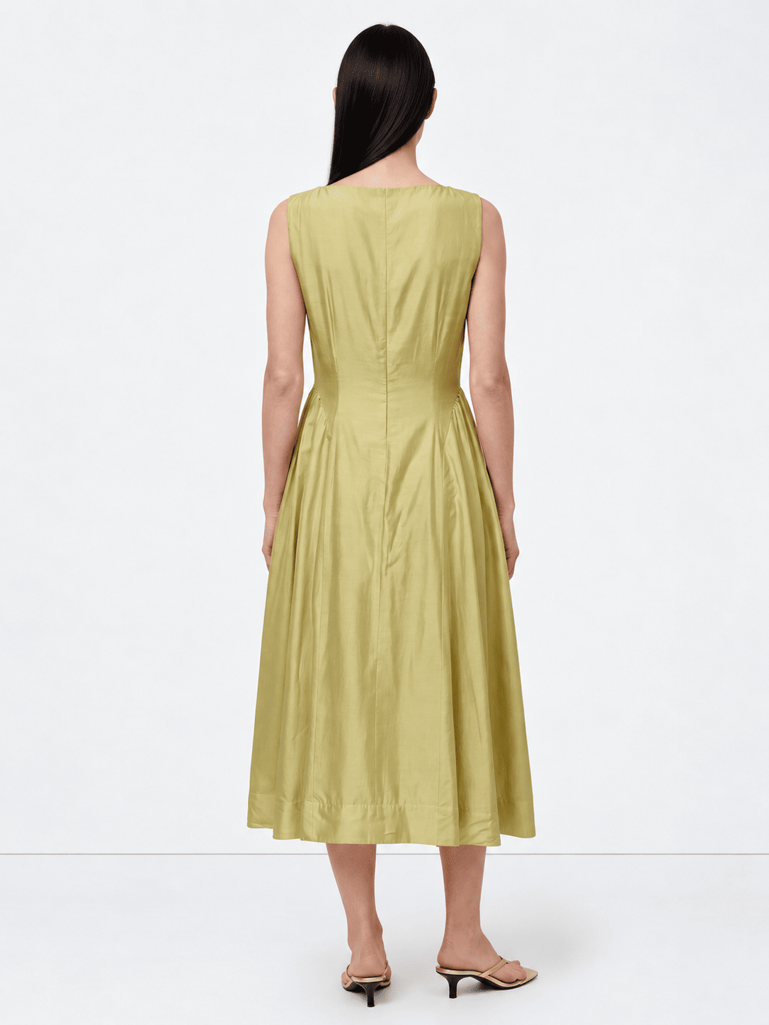 Sage Green Flared Dress