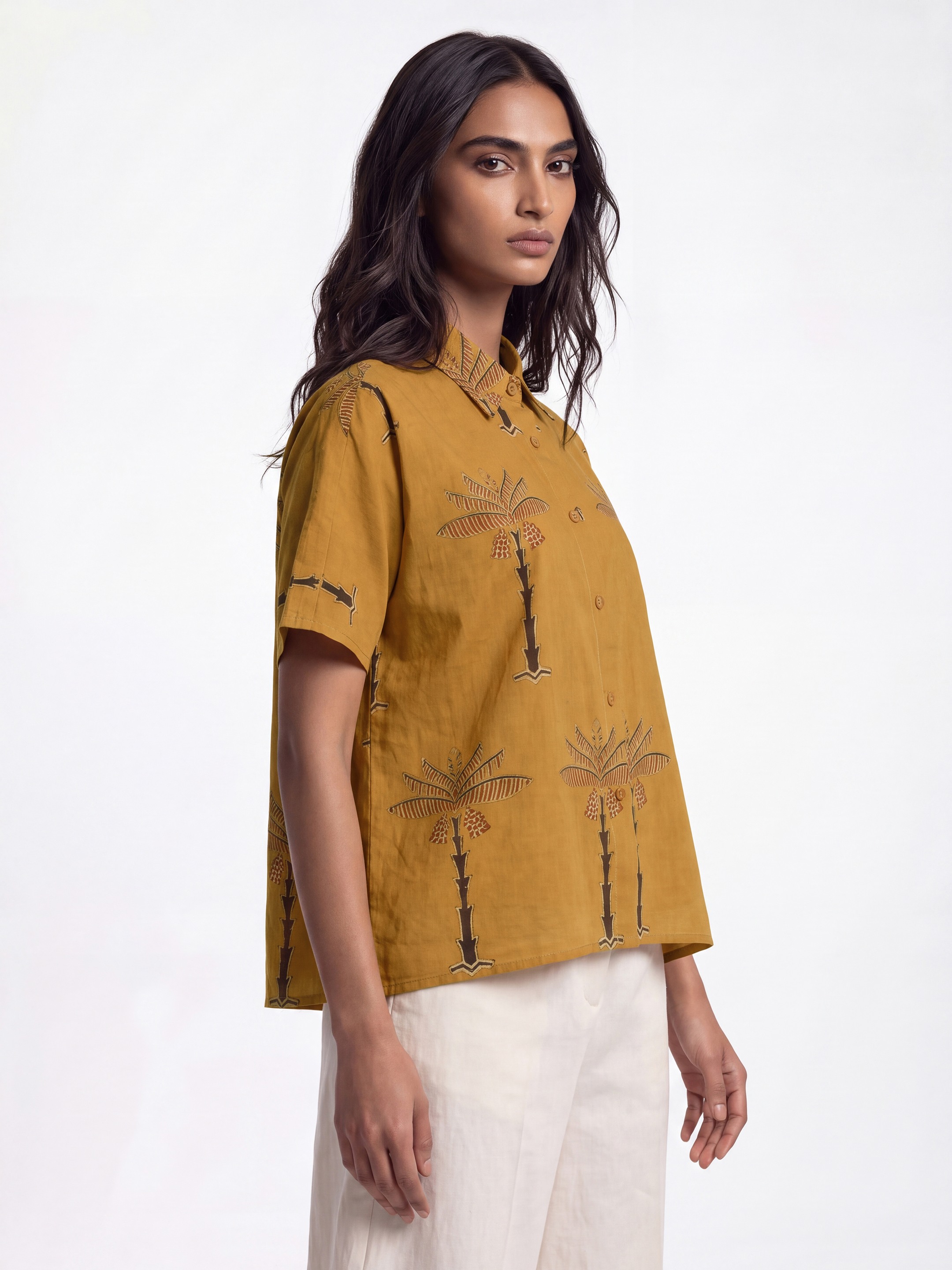 Yellow Buttoned Cotton Shirt