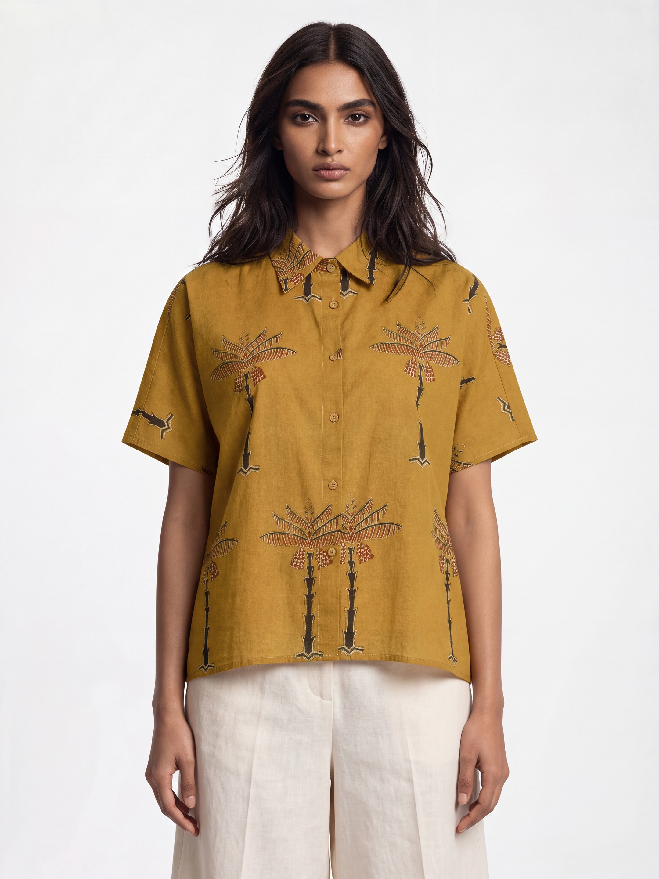 Yellow Buttoned Cotton Shirt